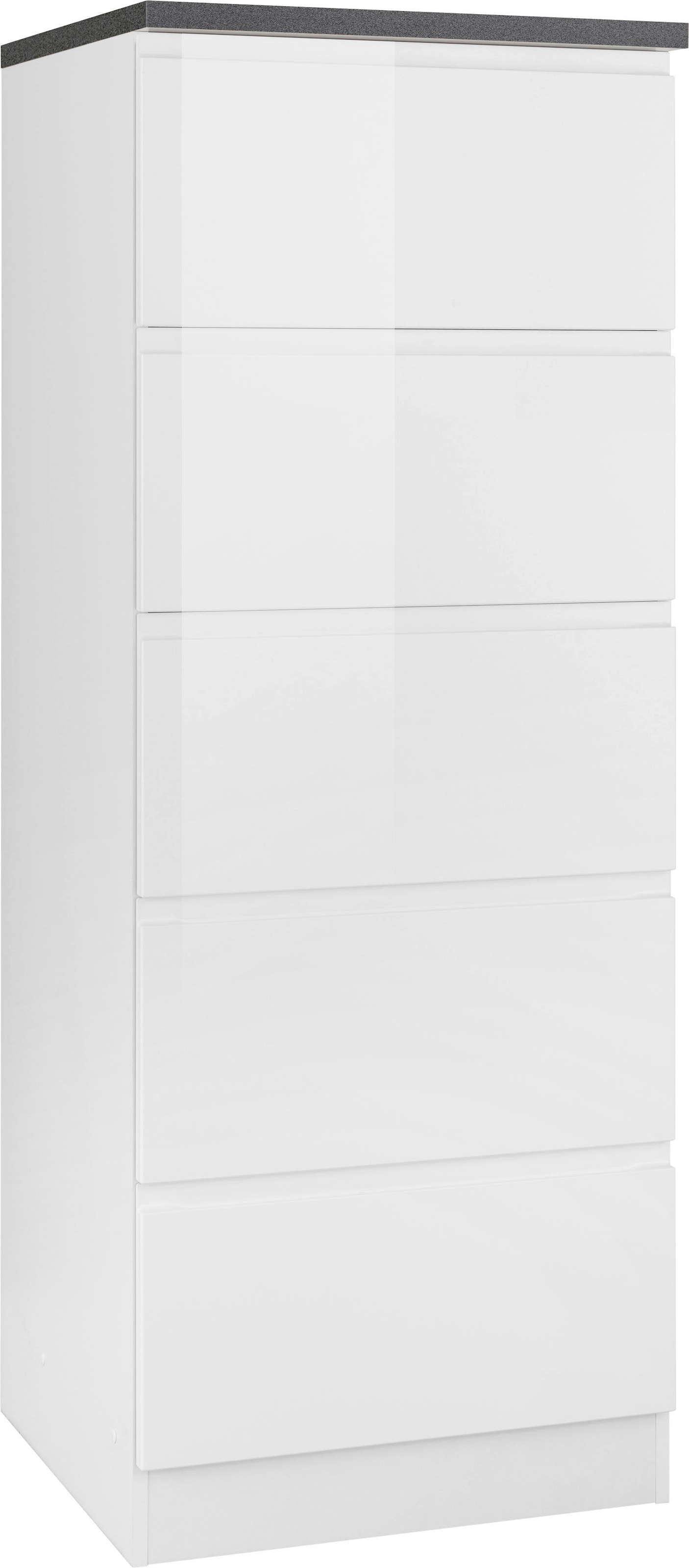 KOCHSTATION Vorratsschrank "KS-Virginia,neu in verbesserter Ausführung" Stauraum, Softclose, mit CPL-Arbeitsplatte, Breite 60 cm, 5 Auszüge, Soft-Close-Funktion