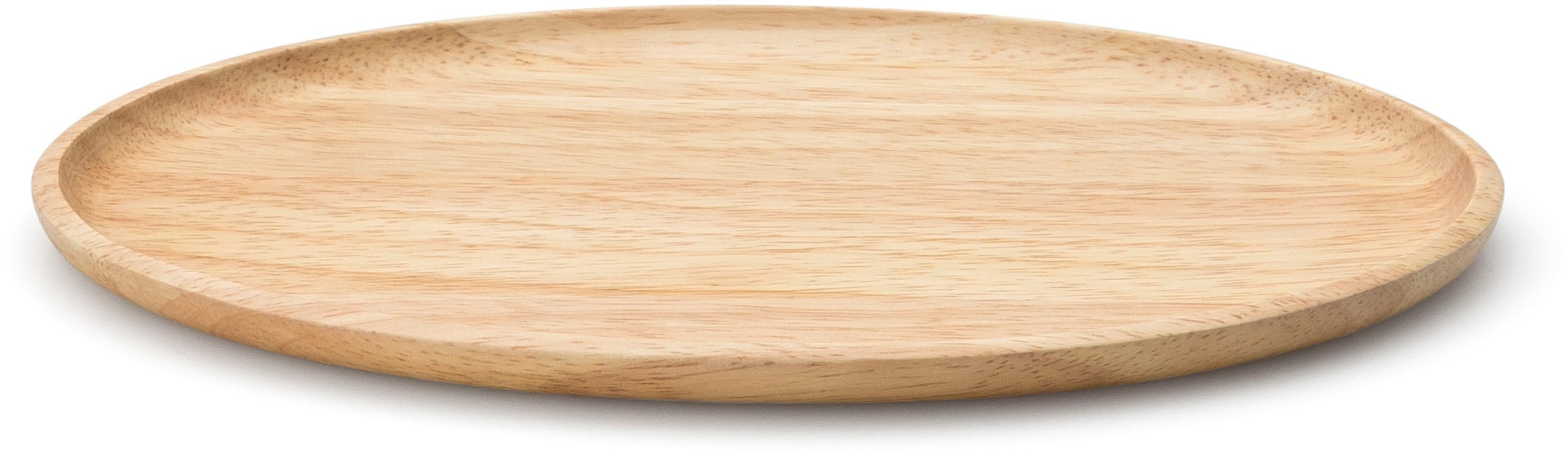 Tablett CONTINENTA, braun (holzfarben), B:15,5cm H:1,2cm L:23,5cm, Holzwerkstoff, Tabletts, oval, Gummibaum, ideal zum Servieren