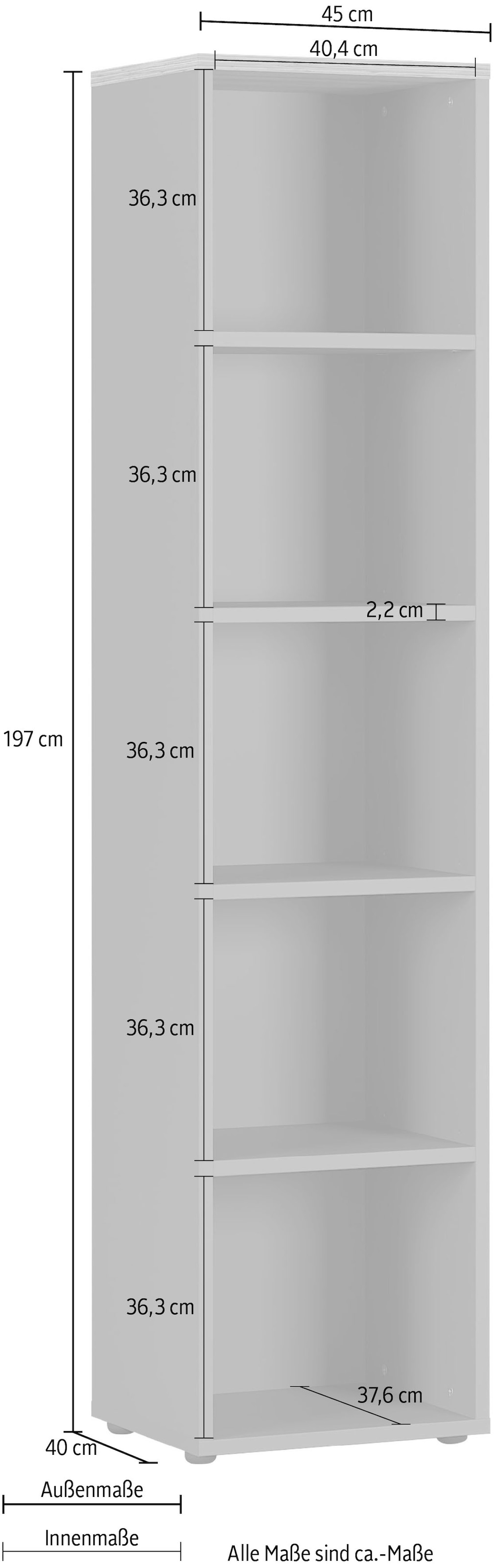 GERMANIA Aktenregal »GW-Agenda Aktenregal«, mit verstellbaren Einlegeböden, Breite 45 oder 80 cm, Made in Germany