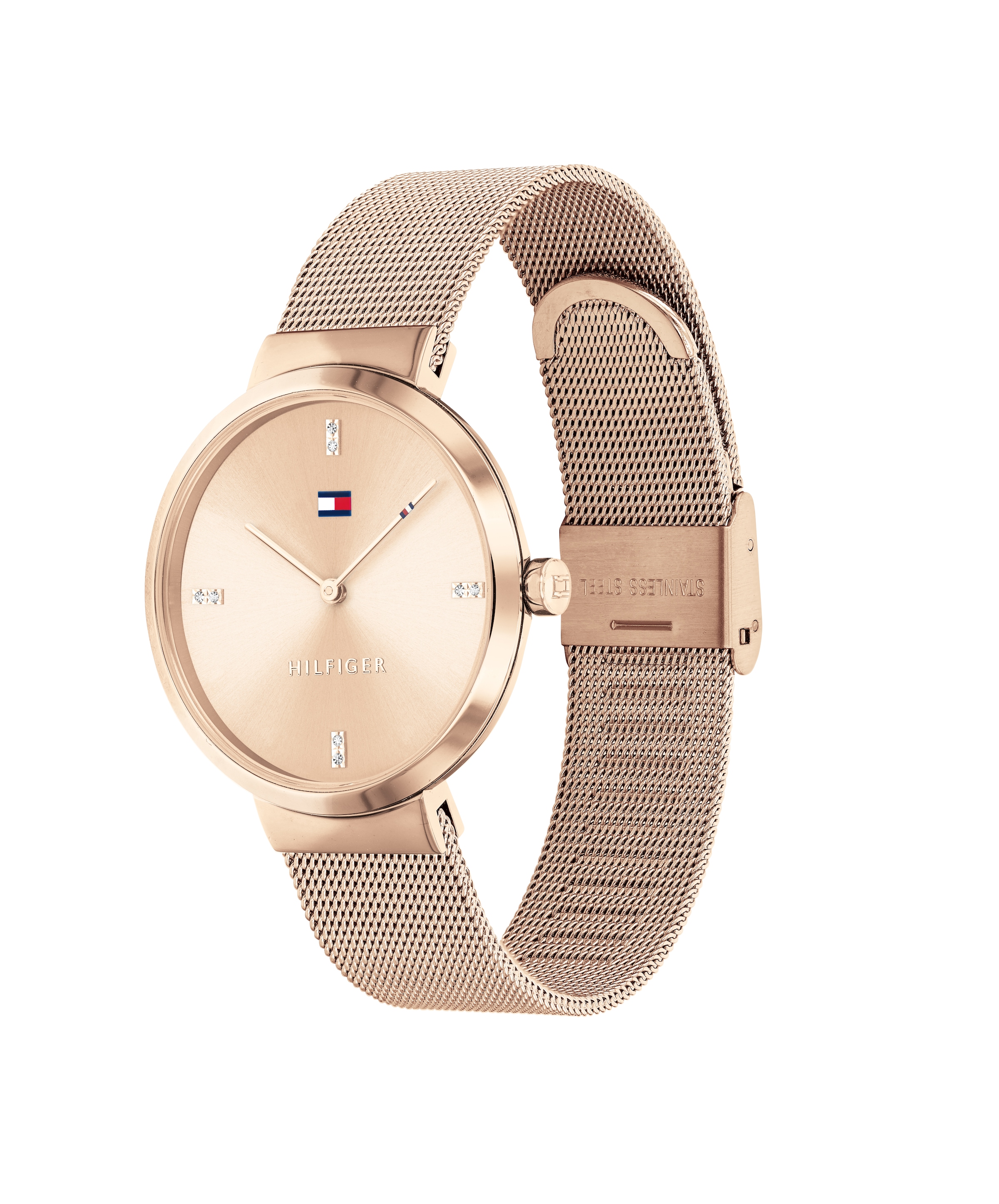 Tommy Hilfiger Quarzuhr »LIBERTY« Armbanduhr, Damenuhr, Edelstahlarmband, analog
