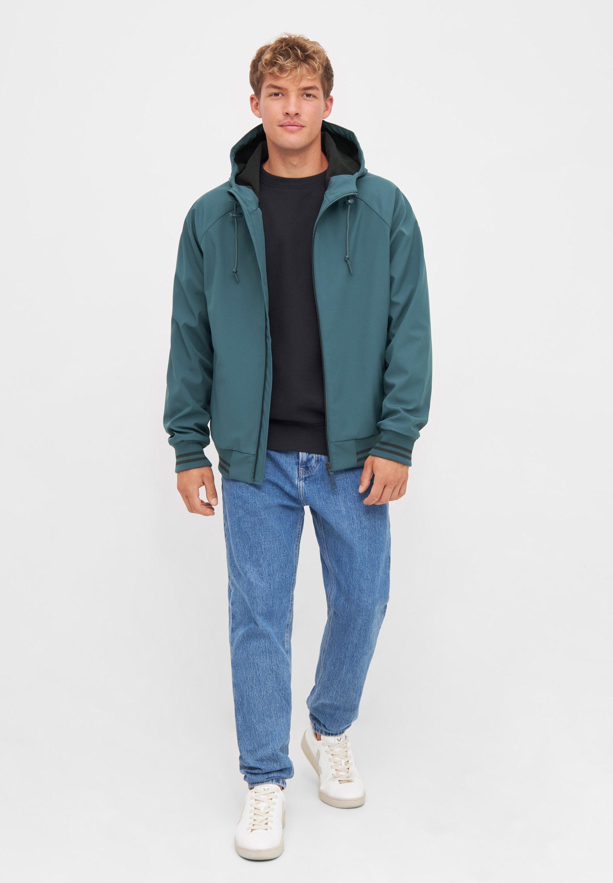 Derbe Softshelljacke »Helgoby«, mit Kapuze, wasserabweisend, winddicht, Kapuze