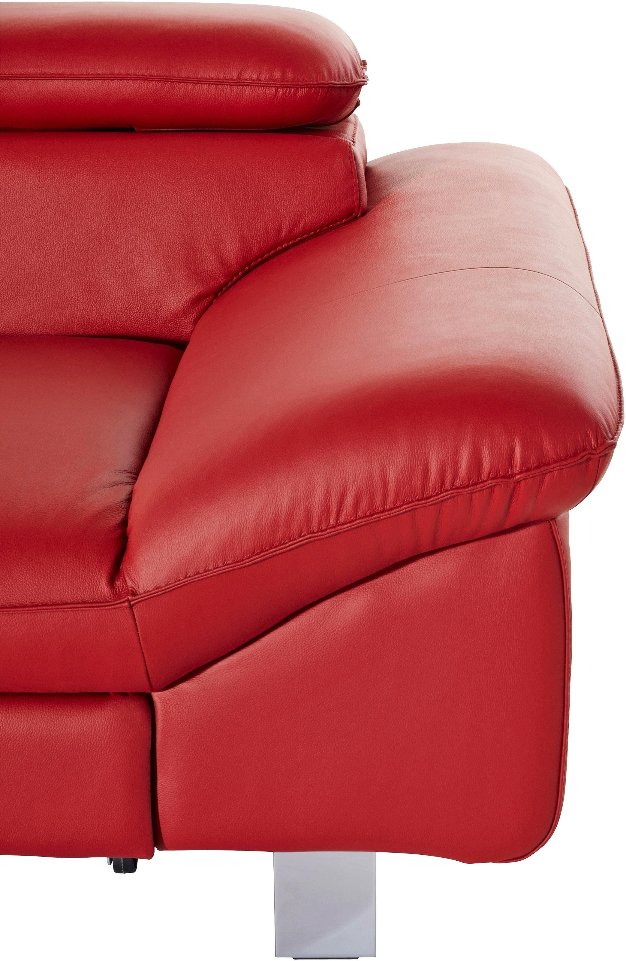 COTTA Polstergarnitur »Driver L-Form«, (Set), Set bestehend aus: Ecksofa mit Kopfteilverstellung & Hocker