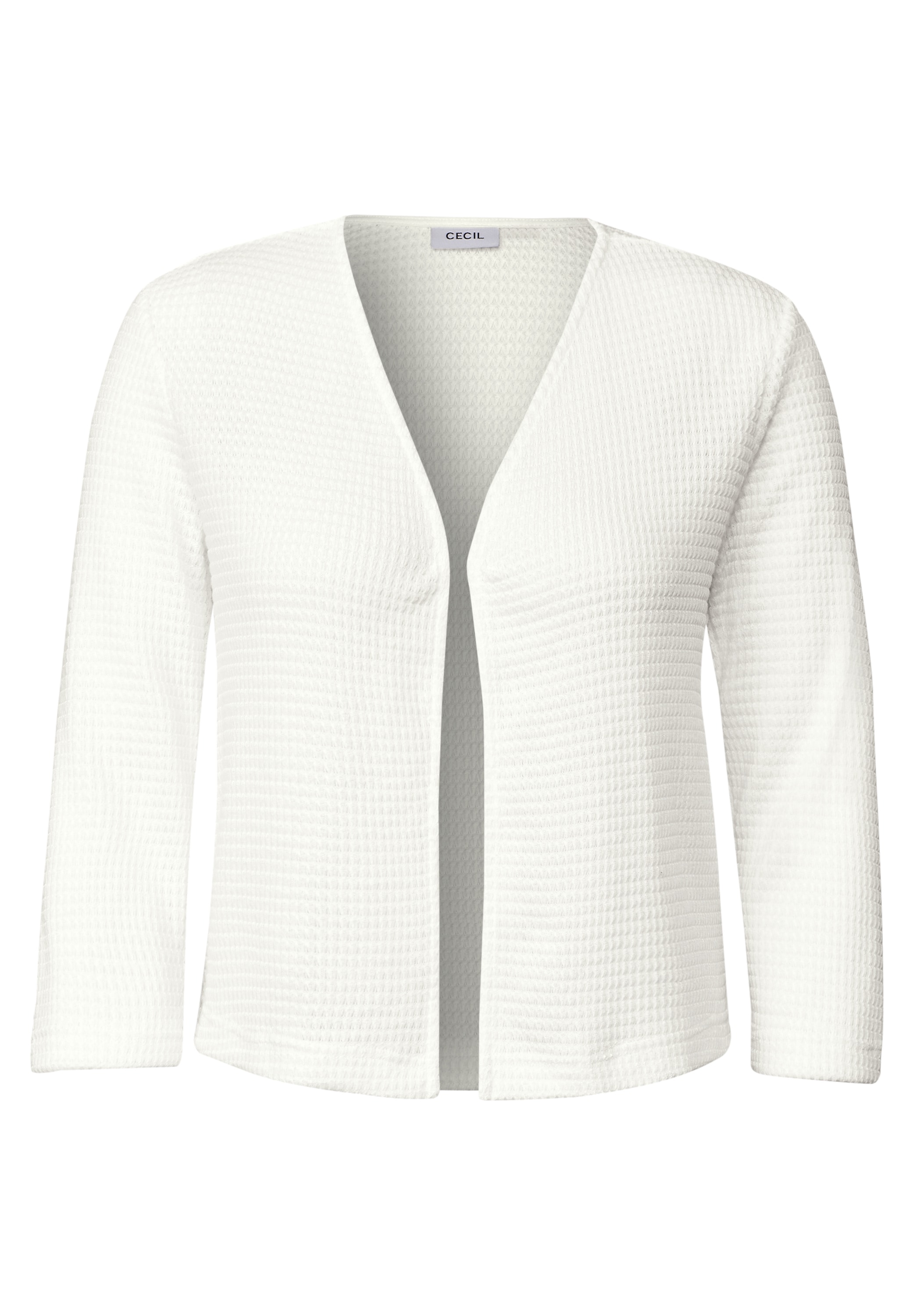Cecil Strickjacke, offen, im Ajour-Strick-Look