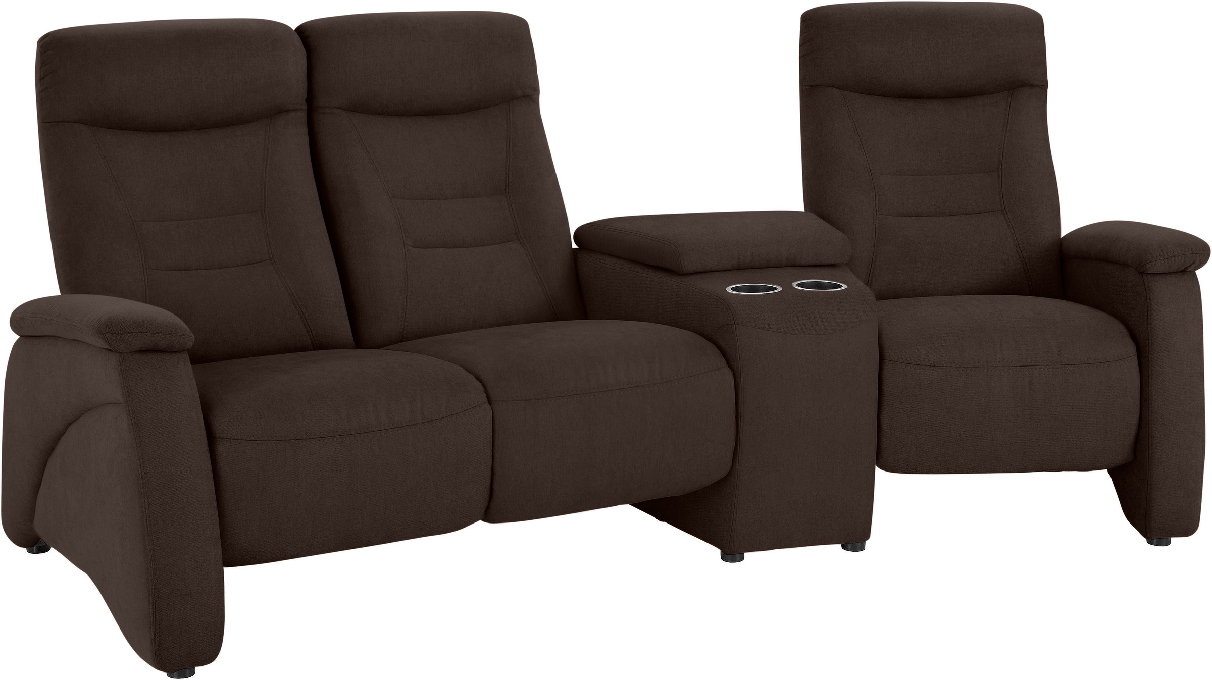 exxpo - sofa fashion 3-Sitzer »Ascoli, Kinosofa mit hohem Sitzkomfort, bequeme Armlehnen«, inkl. Relaxfunktion, Ablage und Staufach, hohe Rückenlehne
