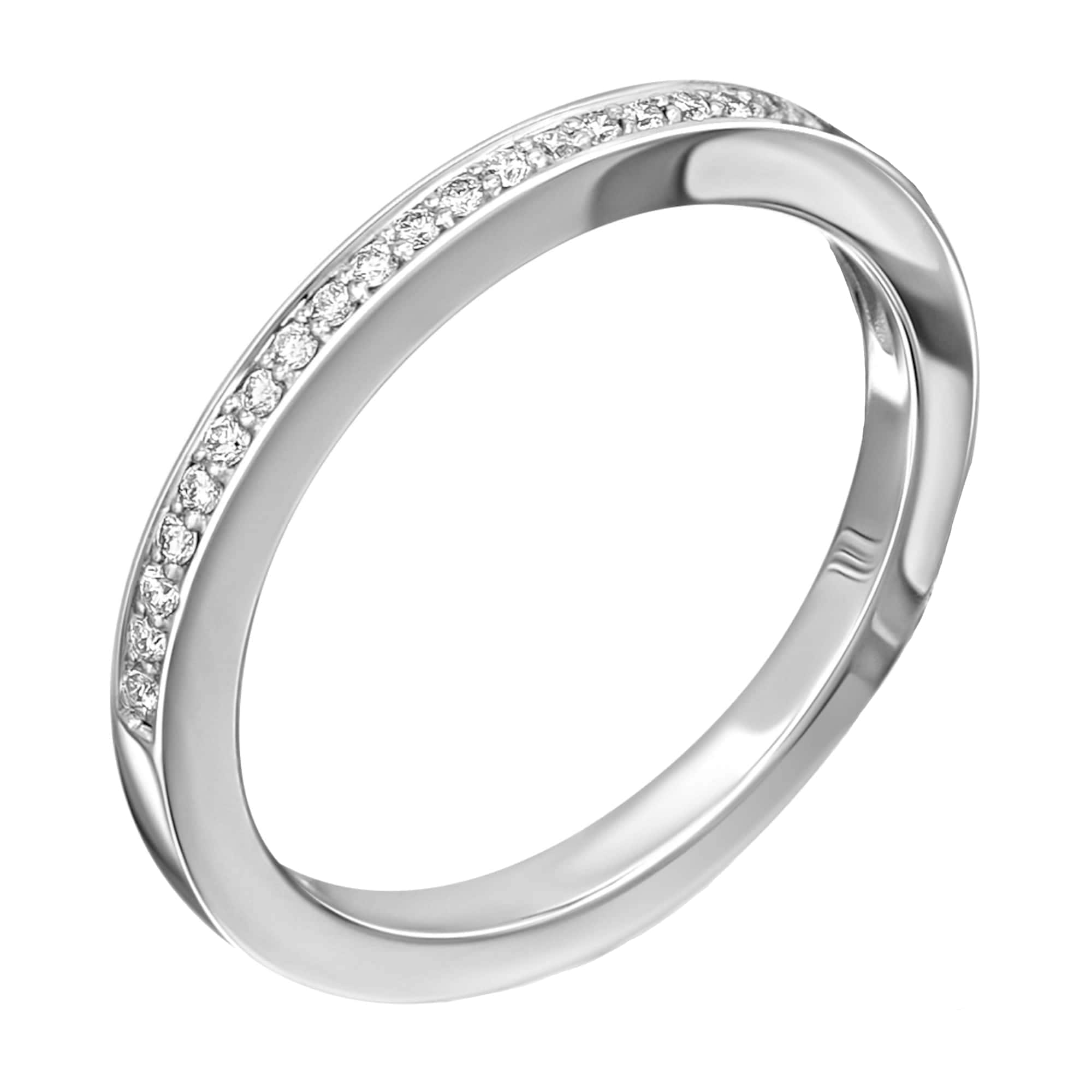 ONE ELEMENT Diamantring »0.09 ct Diamant Brillant Memoire Ring aus 585 Weißgold«, Damen Gold Schmuck Memoire