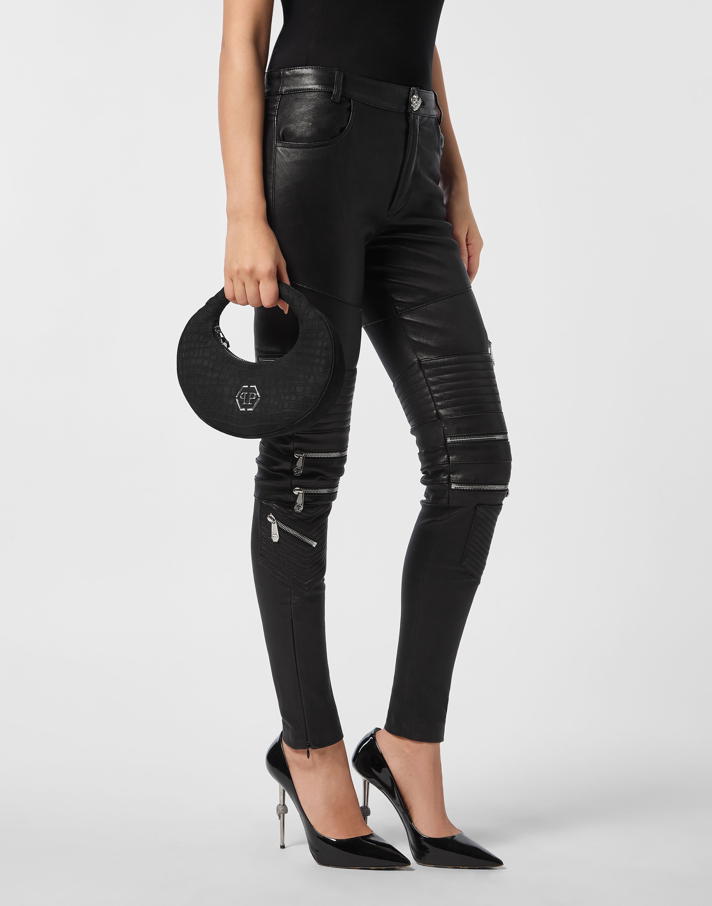 Handtasche PHILIPP PLEIN "Henkel Tasche", Damen, 02, schwarz, Taschen Handtasche 3