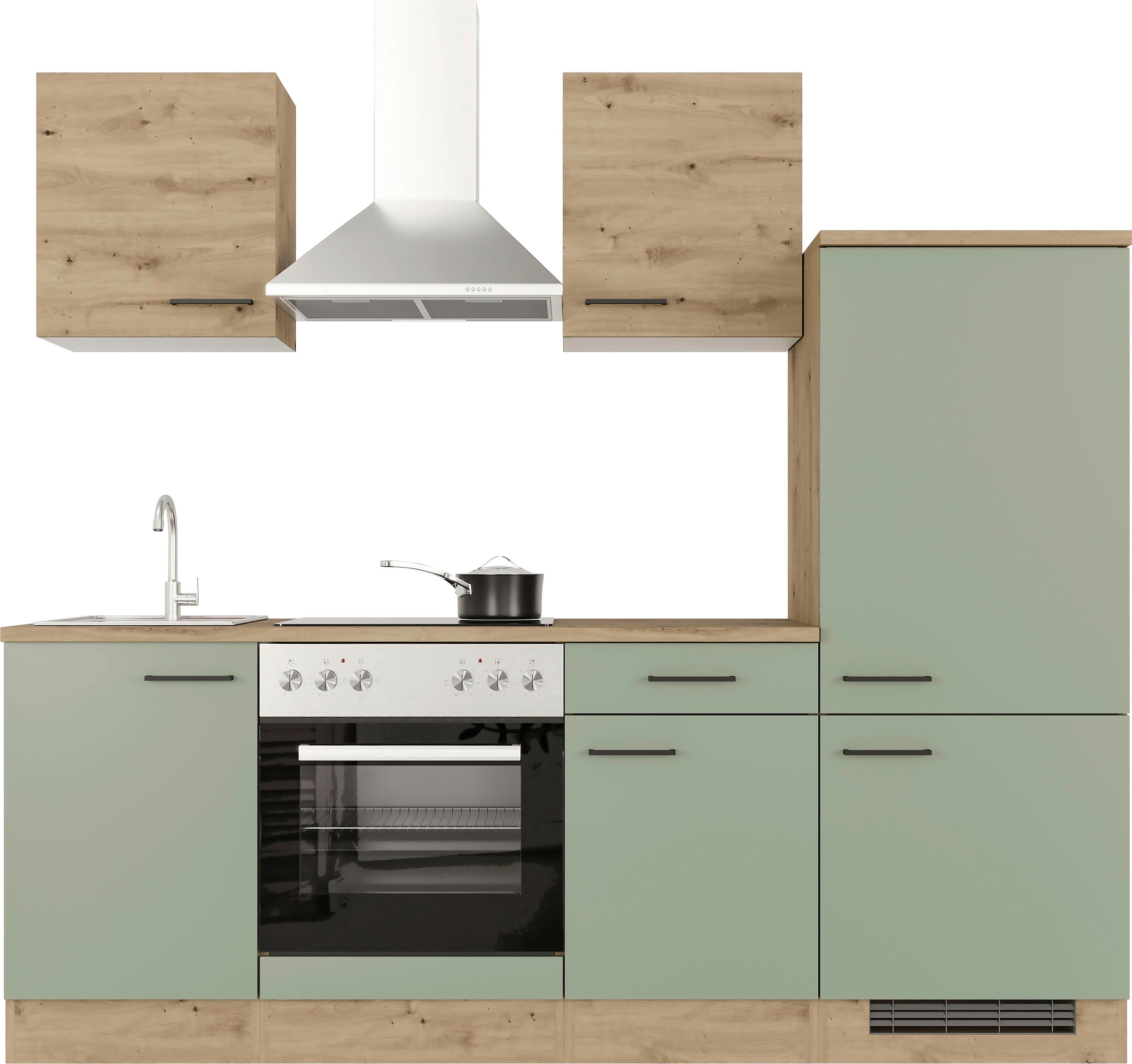 Flex-Well Küche »Cara«, mit und ohne E-Geräten erhältlich, Gesamtbreite 220 cm