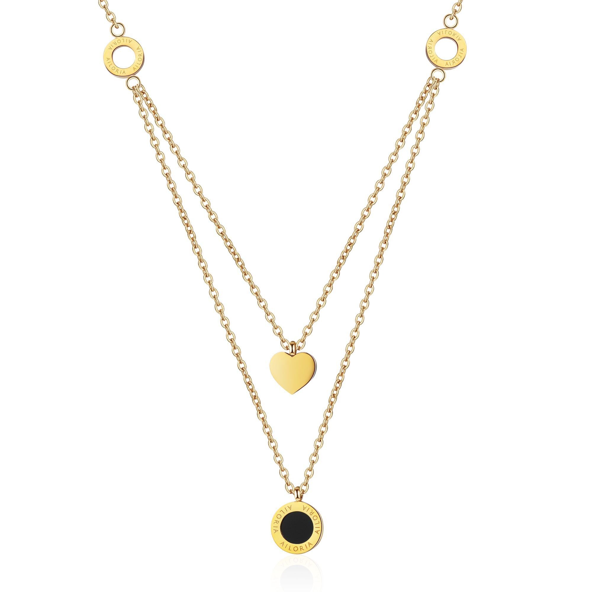 AILORIA Damen Edelstahlkette "Halskette ALINE", gold, Halsketten