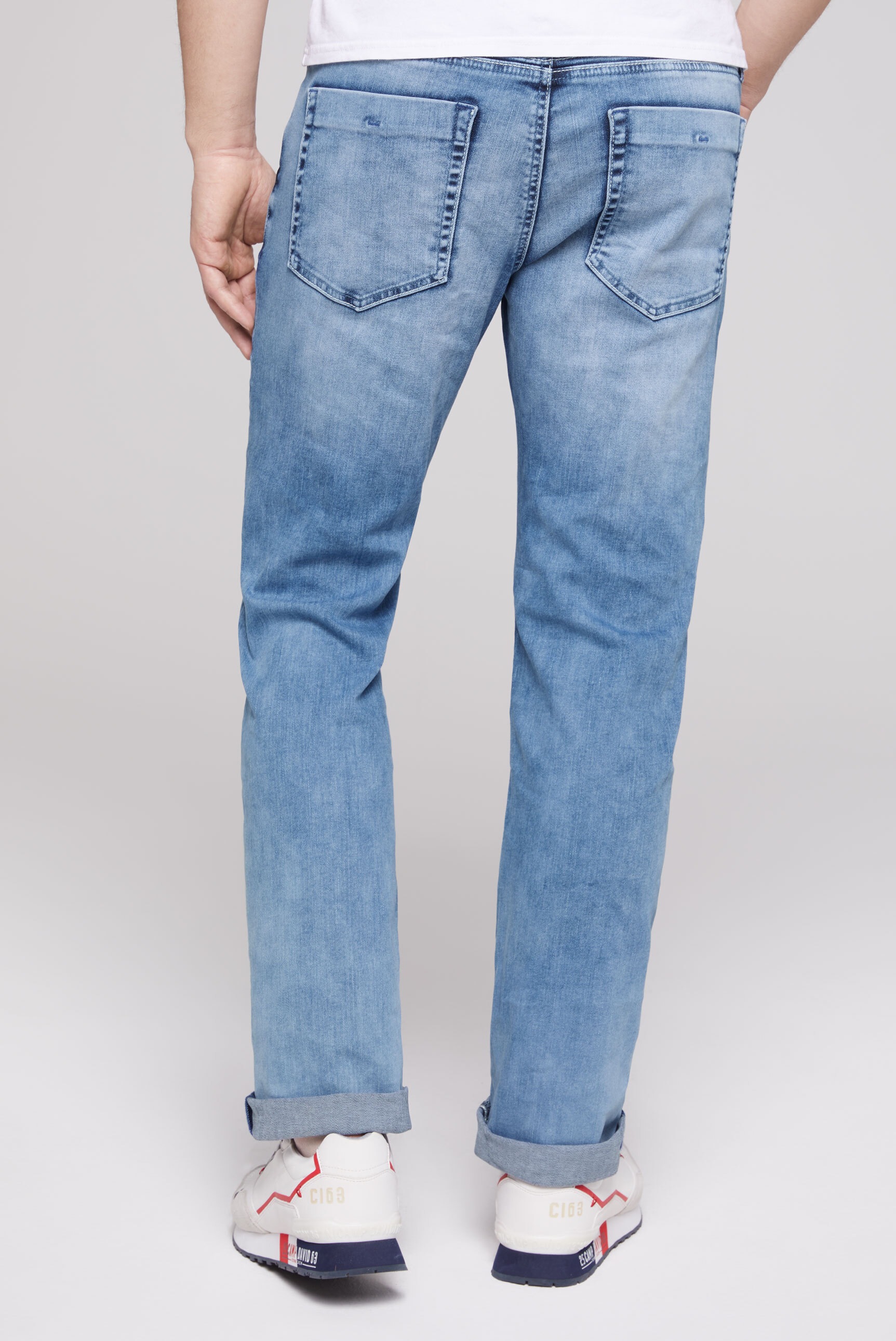 CAMP DAVID Regular-fit-Jeans, mit Wrinkle-Effekten