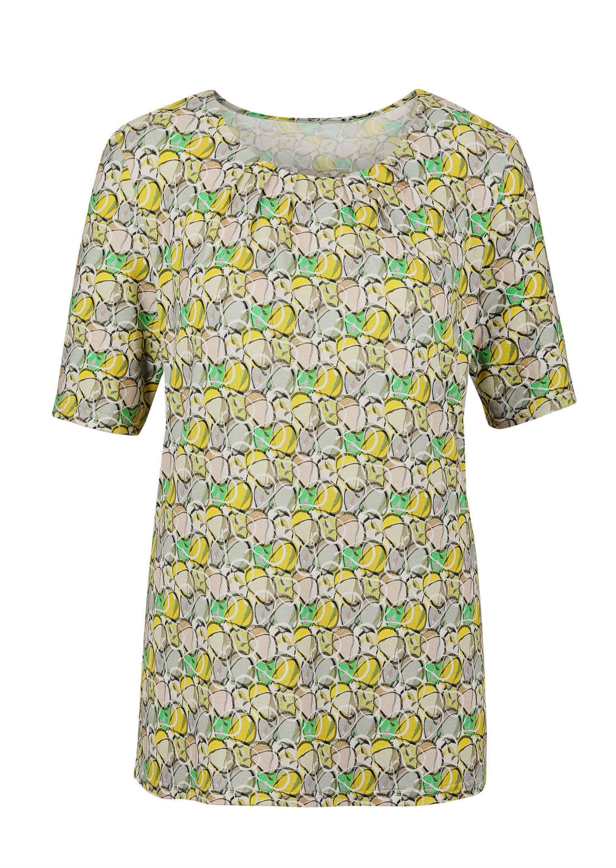 GOLDNER Print-Shirt "Kurzgröße Multicolor-Halbarmshirt mit Rundhals" günstig online kaufen