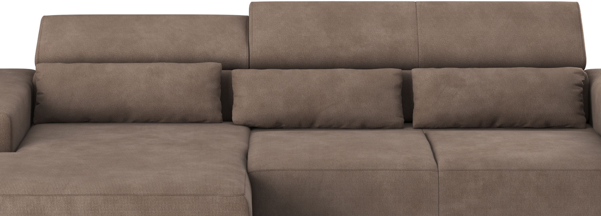 COTTA Ecksofa »Side L-Form, mit Kopfteilverstellung & 3 Nierenkissen«, optional motorische Sitztiefenverstellung