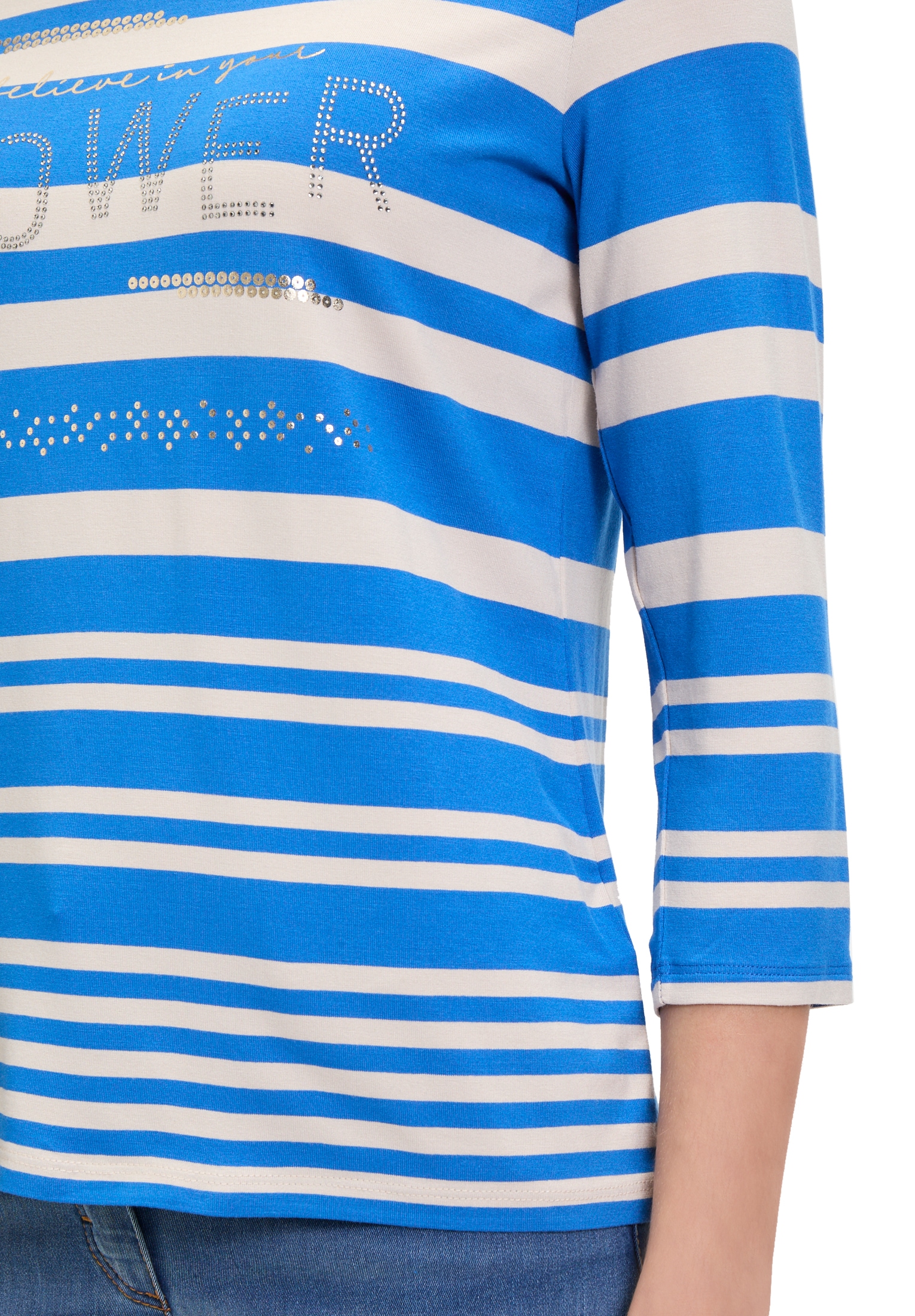 Betty Barclay 3/4-Arm-Shirt »Betty Barclay Damen Basic Shirt mit Strass«, (1 tlg.), Muster