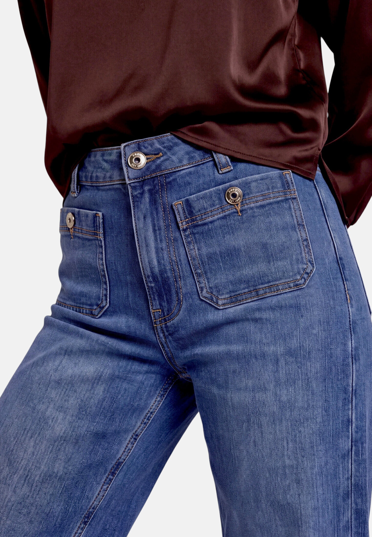 Zero Slim-fit-Jeans »Damen mit aufgesetzten Taschen«