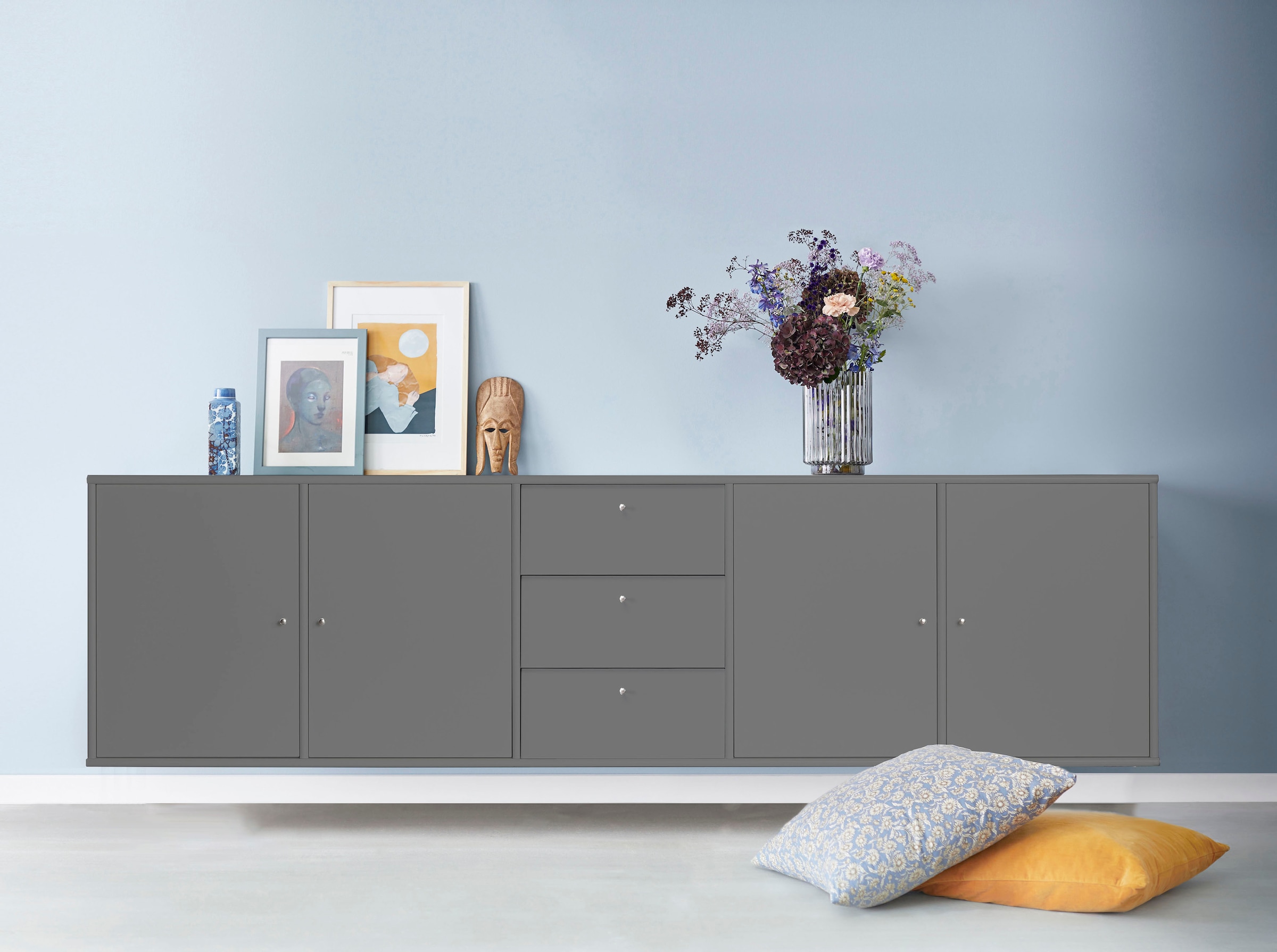 Hammel Furniture Sideboard »Mistral, Hochwertig Schrank, hängend/stehend  montierbar«, mit Türen und Schubladen, B: 220 cm, anpassungsbar Designmöbel  | BAUR