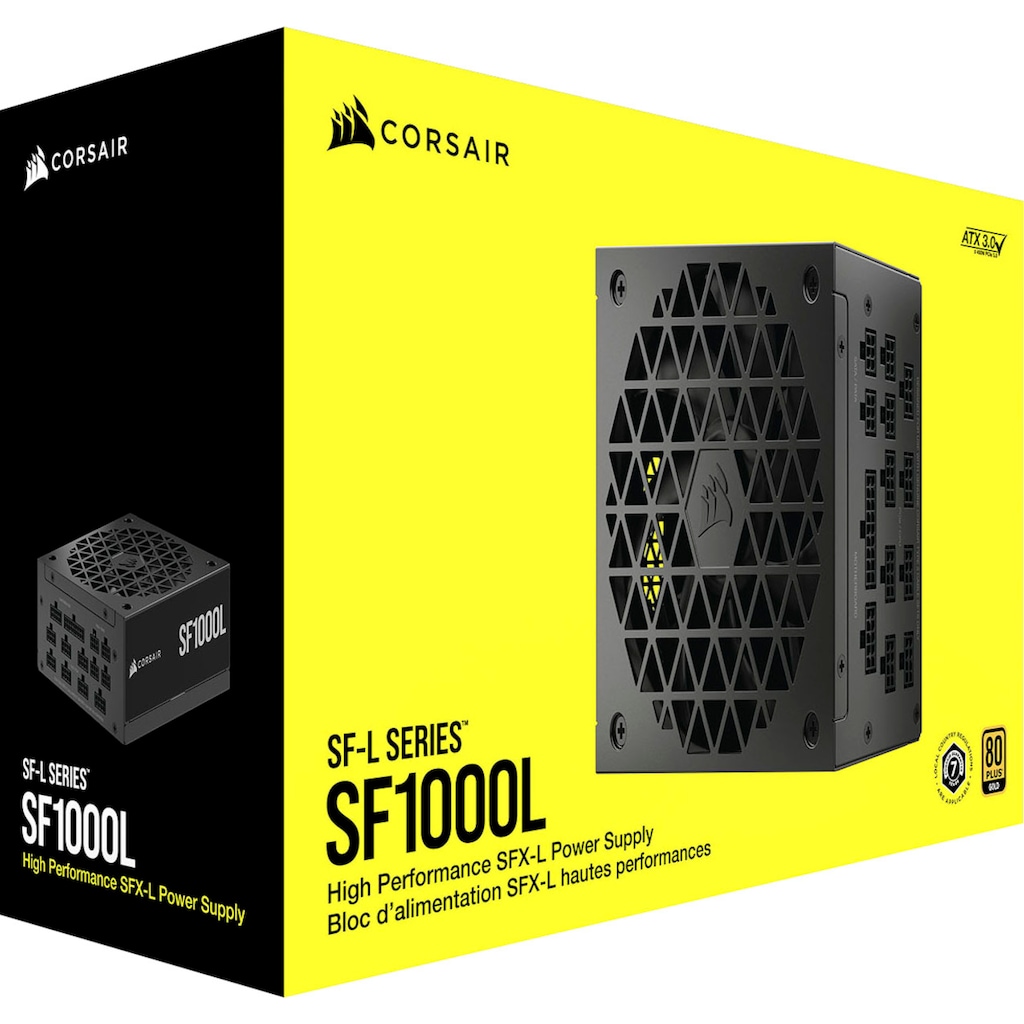 Corsair PC-Netzteil »CORSAIR SF-L Series SF1000L Vollmodulares 80PLUS Gold«, (1 St.)