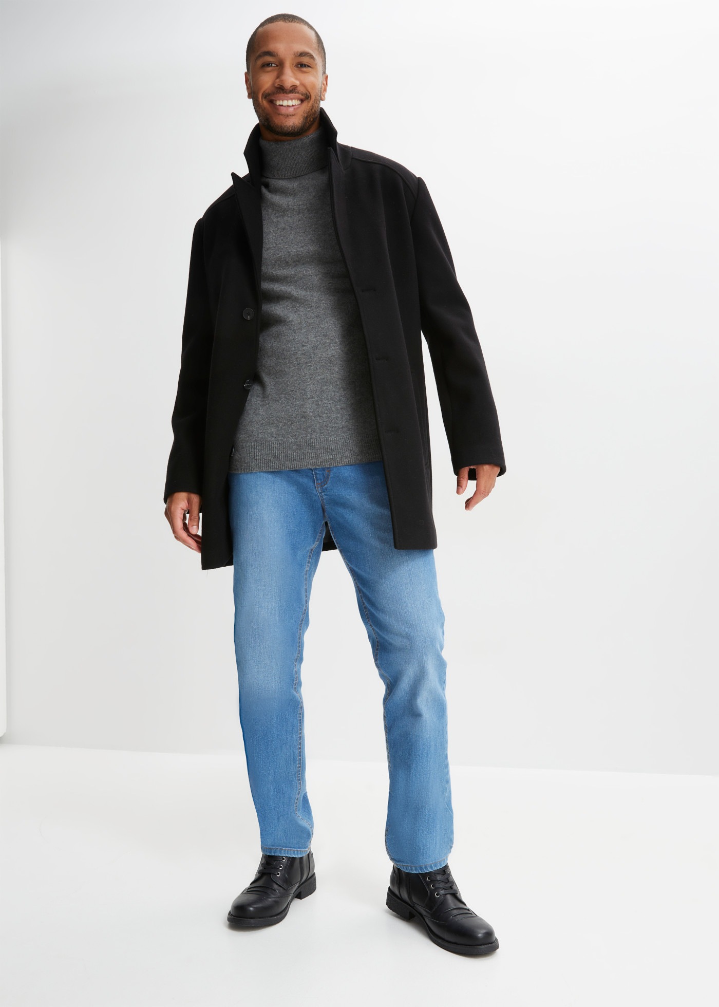bonprix Kurzmantel im Cabanjacken-Stil, mit Woll-Anteil, Regular Fit