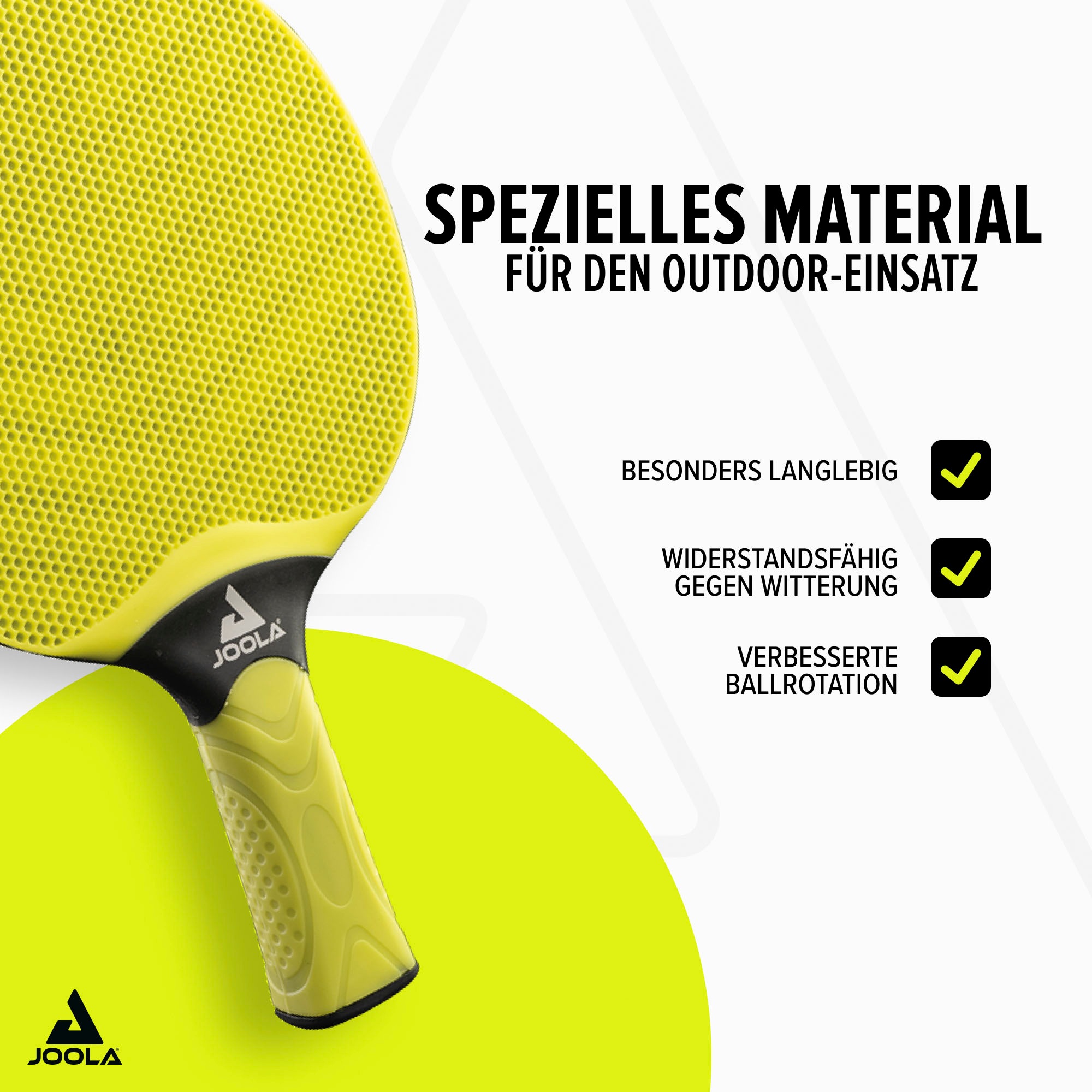 Joola Tischtennisschläger »VIVID Outdoor«, (Set, 6 tlg., mit Bällen-mit Schlägerhülle)