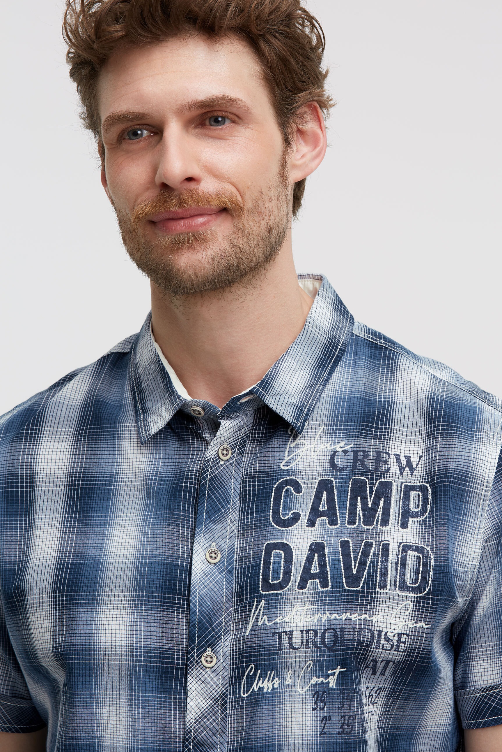 CAMP DAVID Kurzarmhemd aus Baumwolle