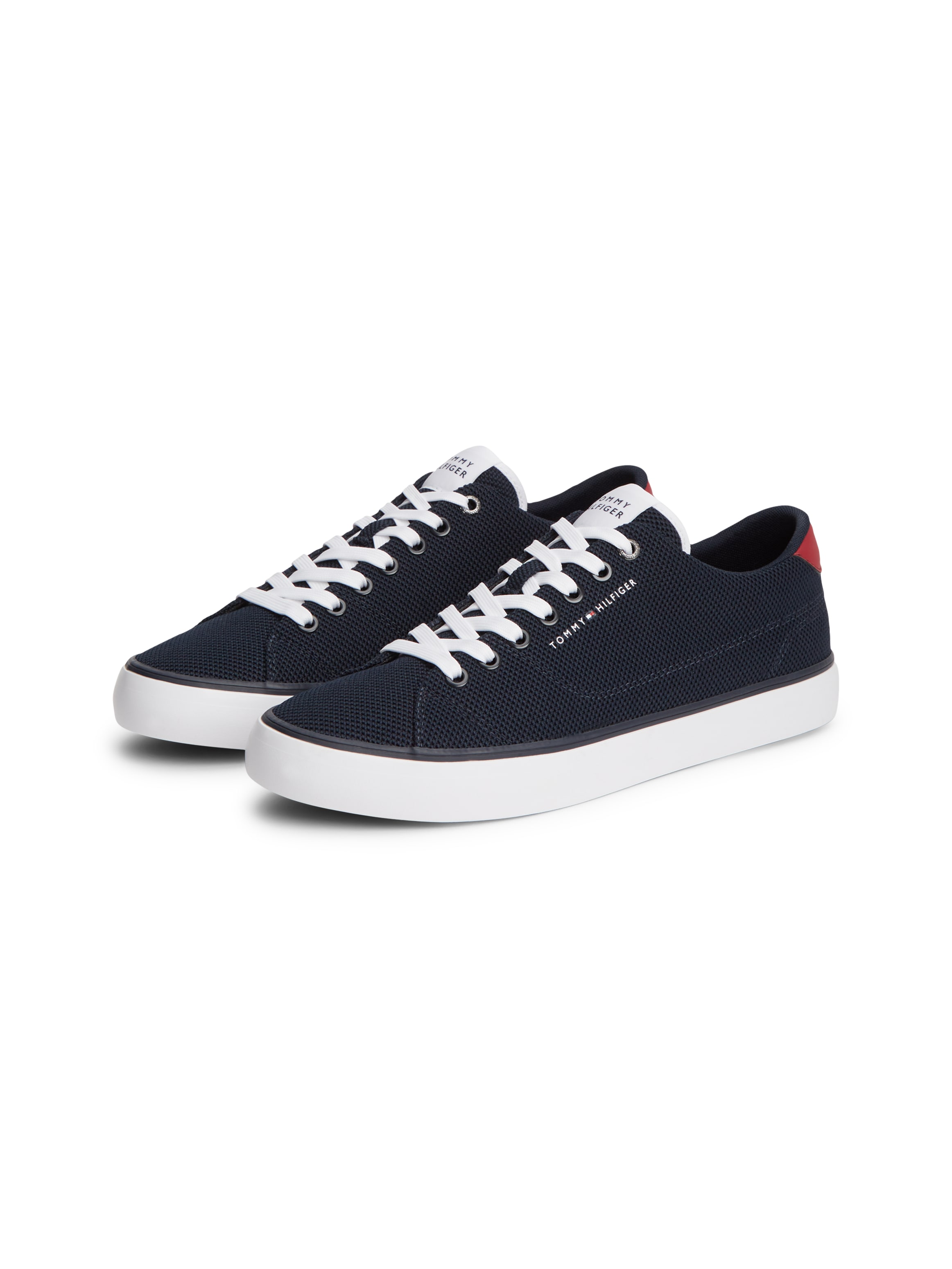 Tommy Hilfiger Sneaker "TH HI VULC CORE LOW SUMMER MESH" Freizeitschuh, Halbschuh, Schnürschuh mit Kontrastbesätzen