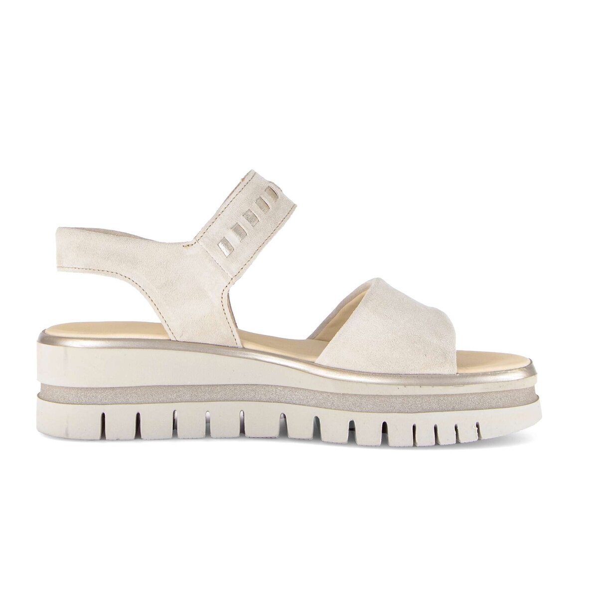 Gabor Wedge Sandal Beige/Gold 40 2