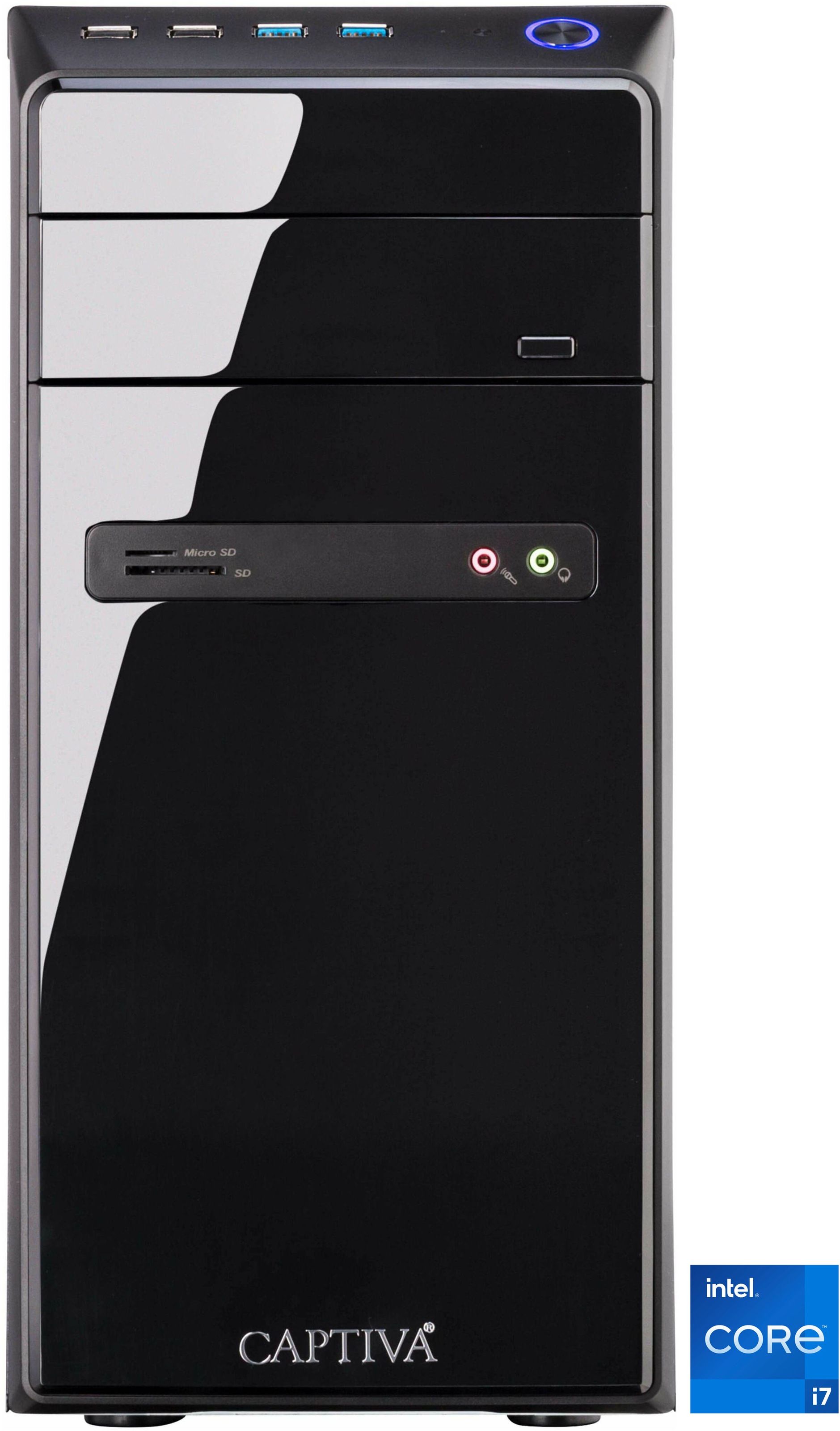 CAPTIVA Business-PC-Komplettsystem »Power-Starter I98-593 TFT Bundle« 24 ″ Intel® Core i7 UHD Graphics 8 GB RAM 1.000 GB SSD