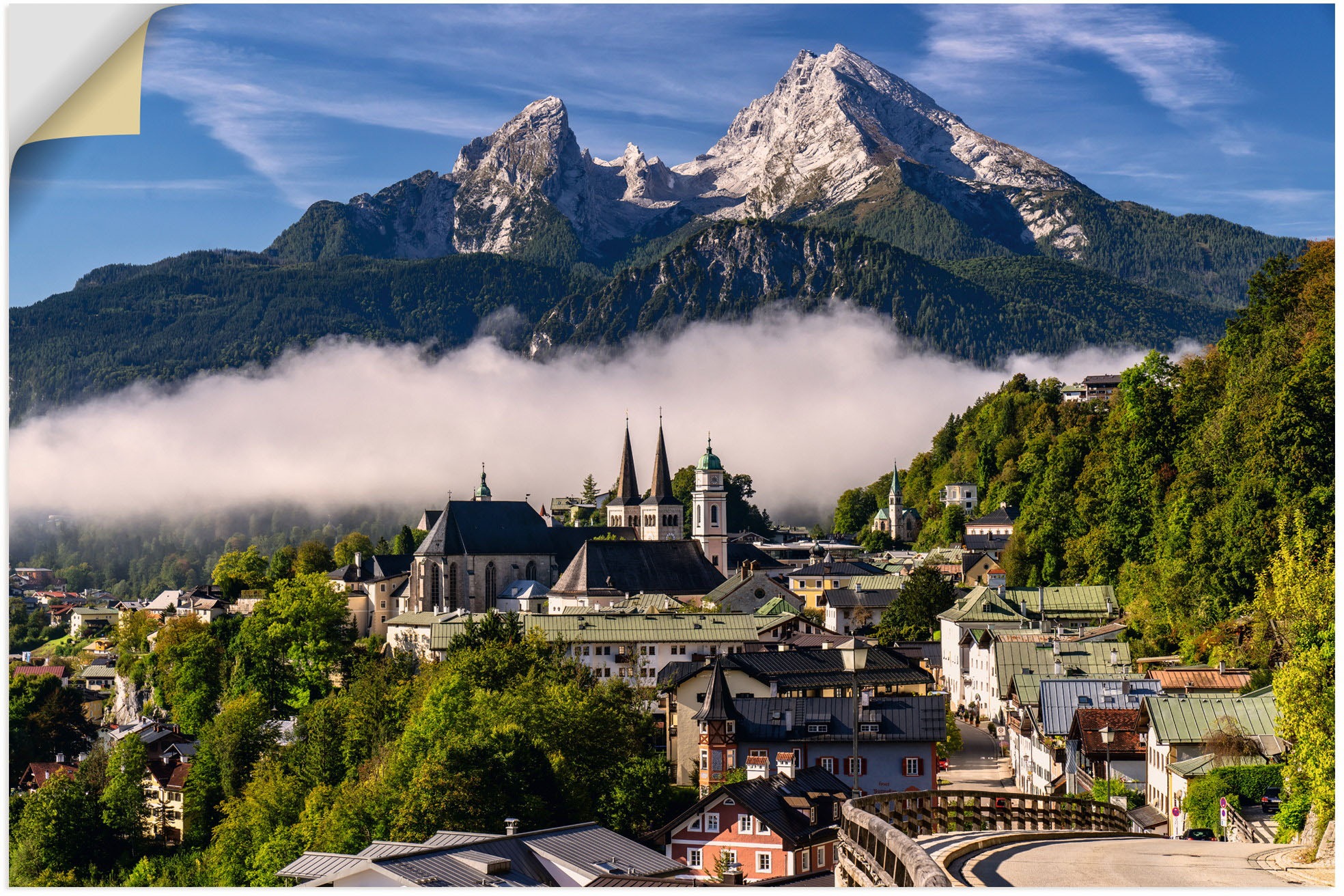 Black Friday Artland Wandbild »Watzmannblick Berchtesgaden«, Deutschland, (1  St.), als Alubild, Leinwandbild, Wandaufkleber oder Poster in versch. Größen  | BAUR