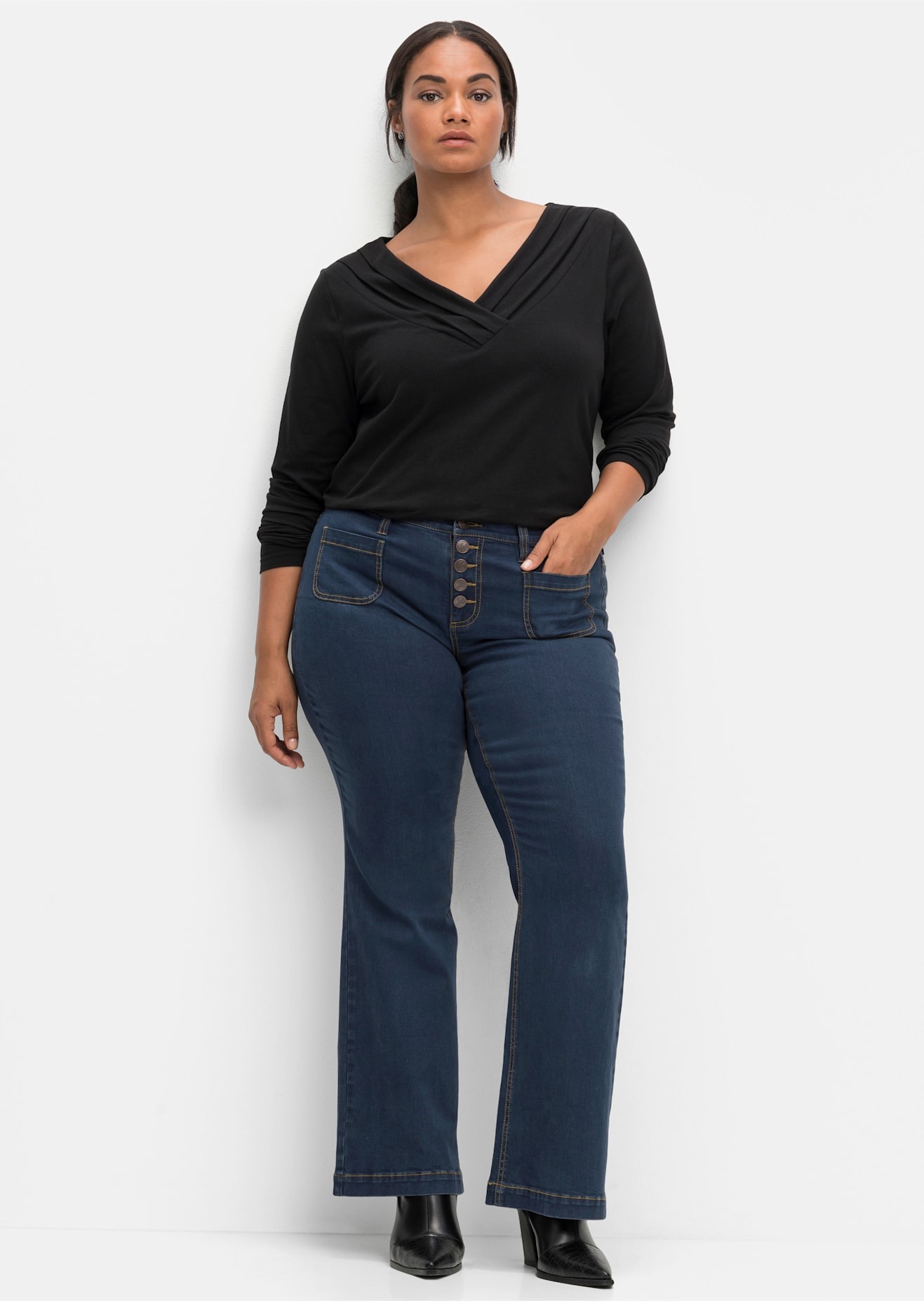 sheego by Joe Browns Langarmshirt "Langarmshirt" 1 Stk. günstig online kaufen