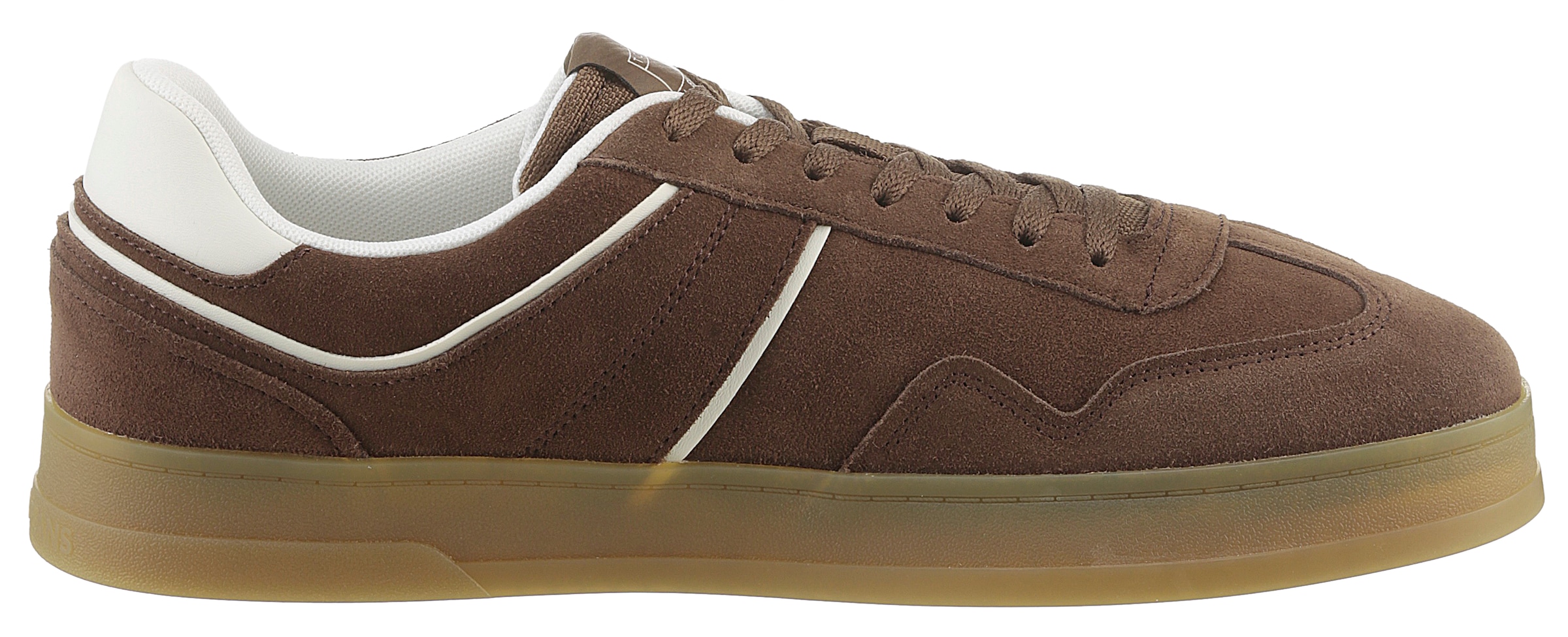 Tommy Jeans Sneaker »THE GREENWICH SUEDE«, Freizeitschuh, Halbschuh, Schnürschuh mit gepolstertem Schaftrand