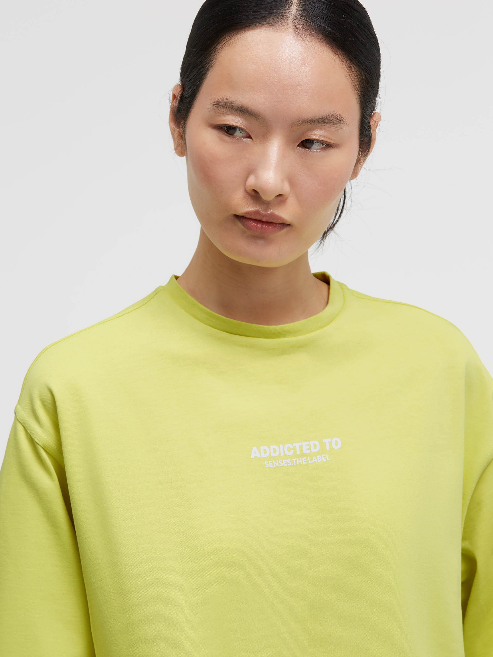 SENSES.THE LABEL Rundhalsshirt mit Seitenschlitze