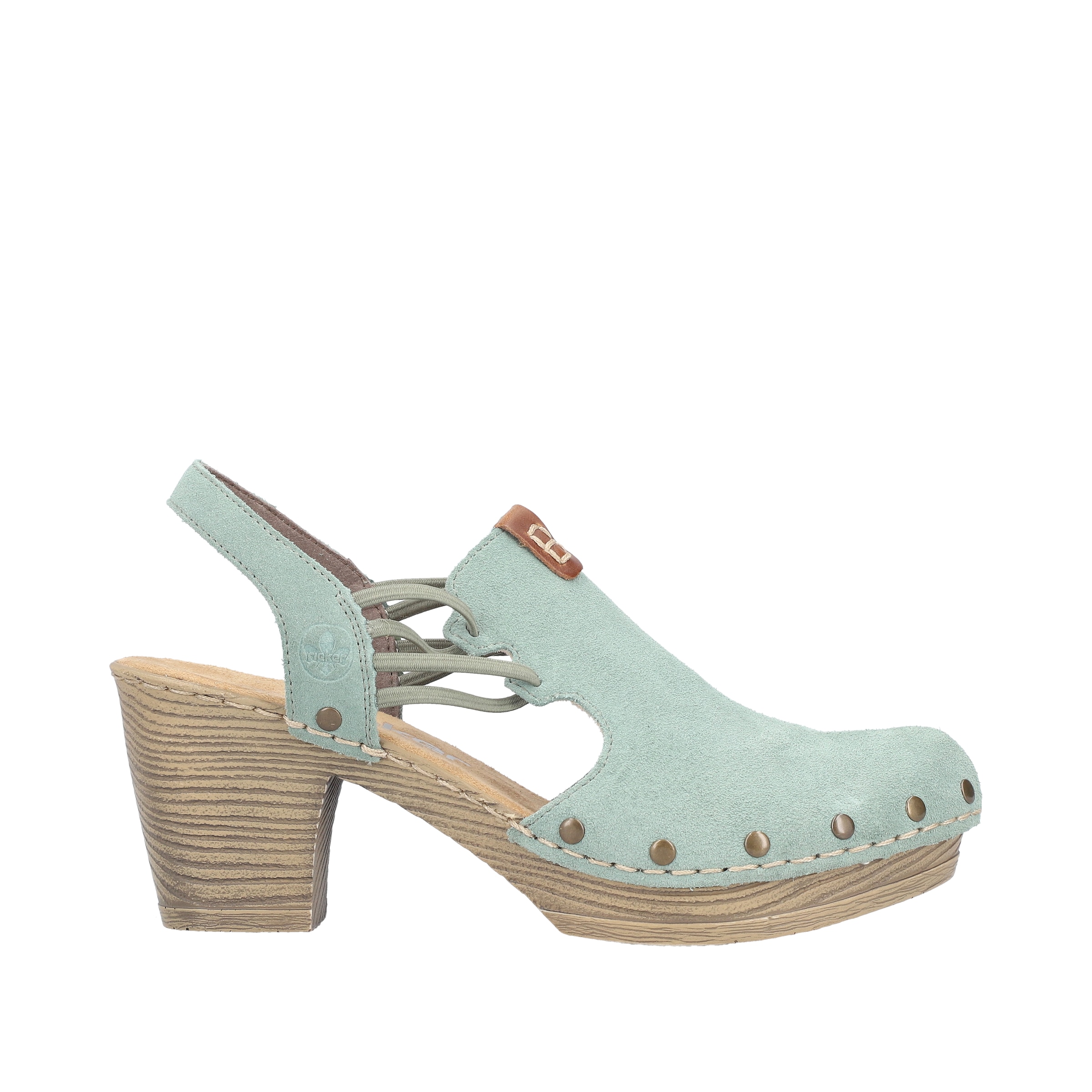 Rieker Clog  Sabot, Sandalette, Sommerschuh mit seitlichen Gummizügen