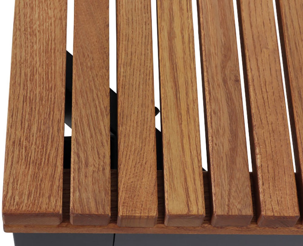 Siena Garden Gartentisch »»Bozen« BxTxH:100x220x76 cm«, Aluminium mit Robinienholz aus 100% FSC Holz