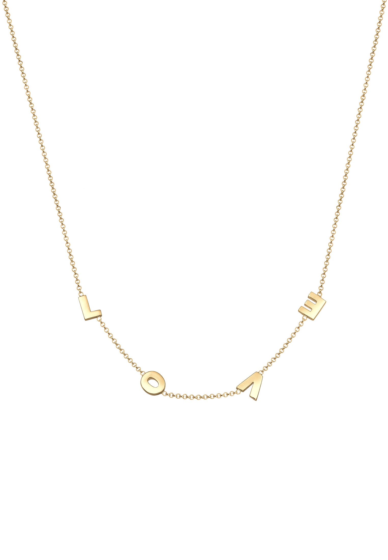 Elli Kette mit Anhänger »Erbskette Love Wording 925er Silber«