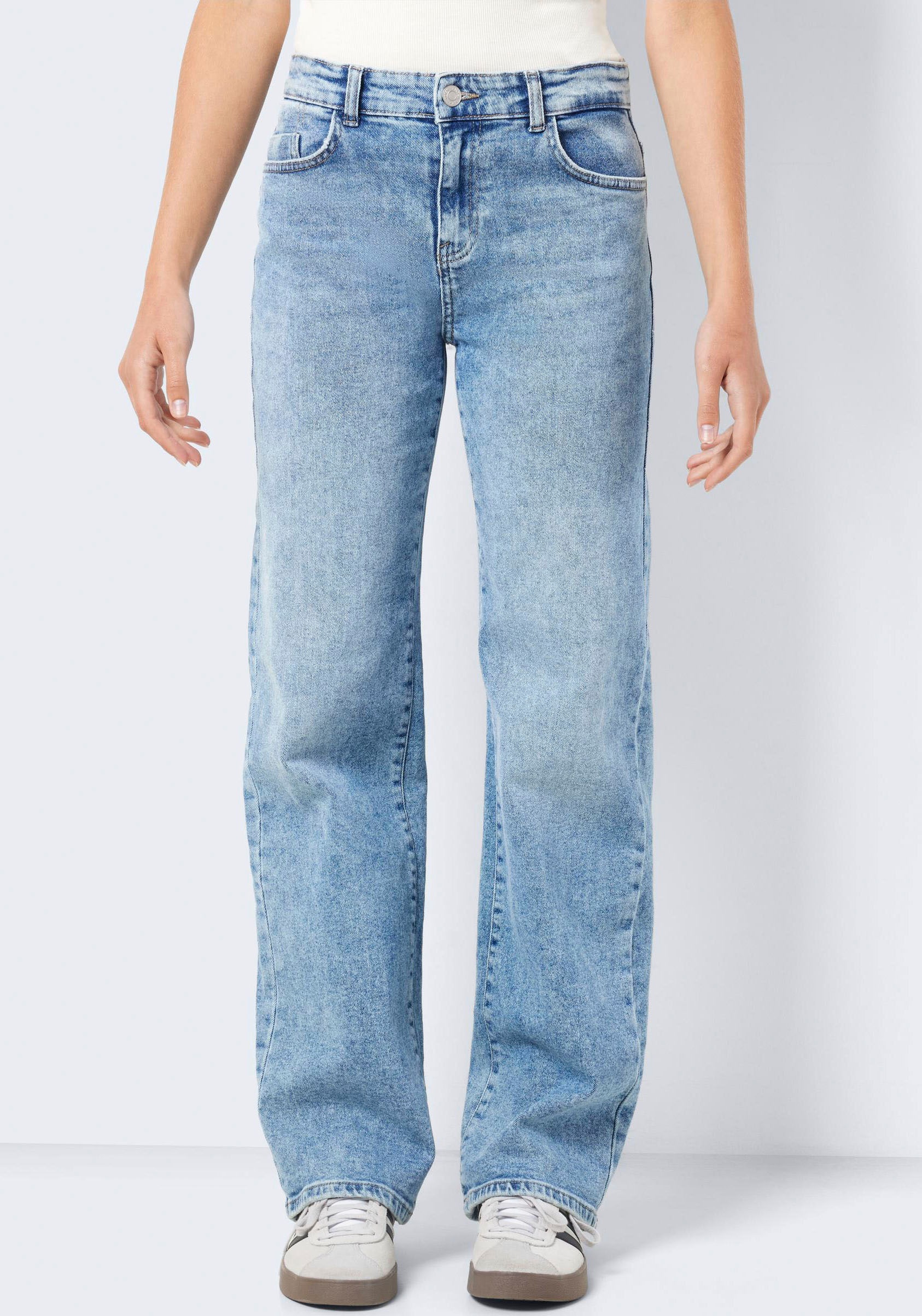 Noisy may Straight-Jeans "NMYOLANDA NW WIDE JEANS AZ236LB NOOS", extra lang günstig online kaufen