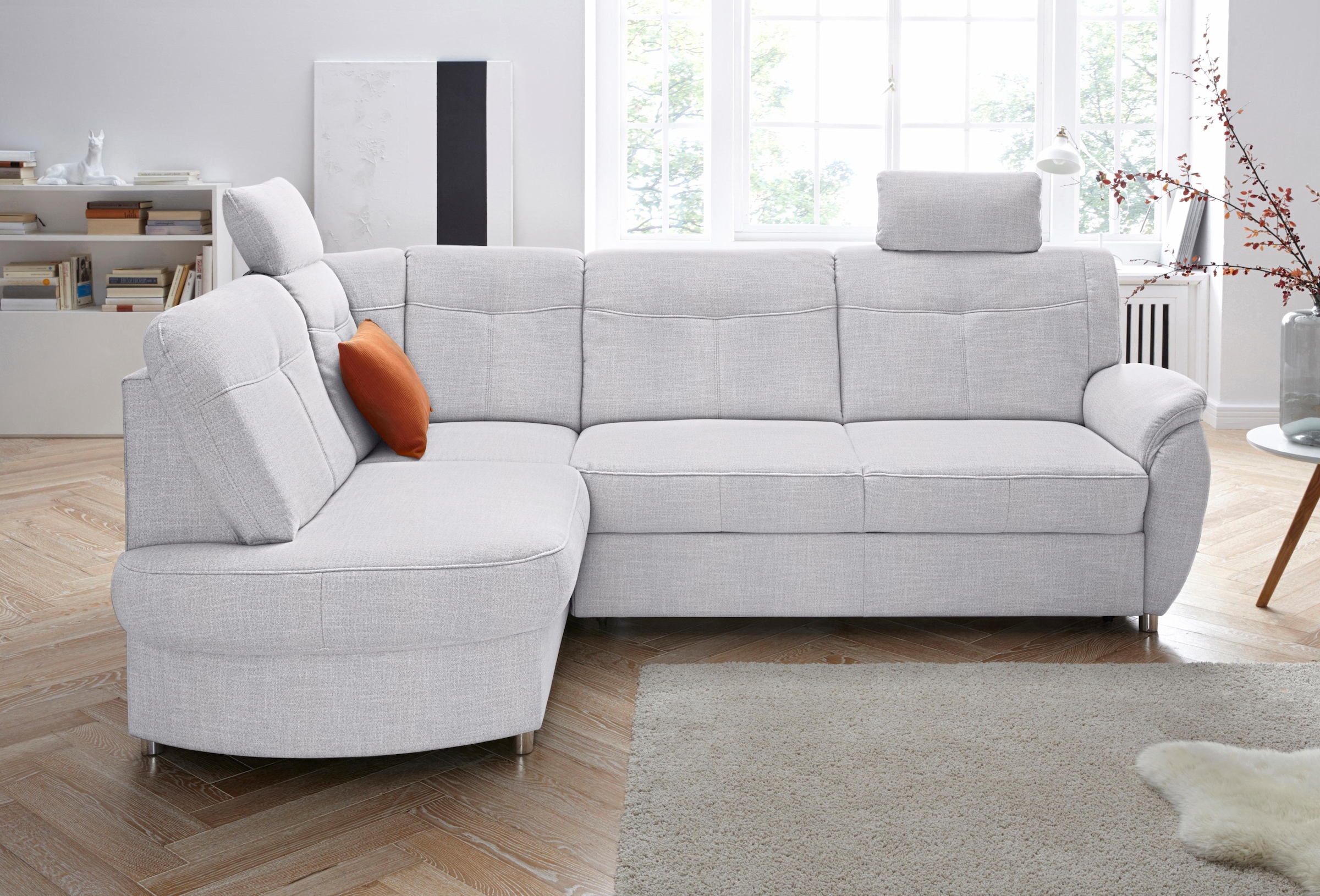 sit&more Ecksofa "Sonoma, L-Form, B: 246 cm, Bettfunktion & Bettkasten optional" Federkern, komfortable Sitzhöhe 45 cm, frei im Raum stellbar