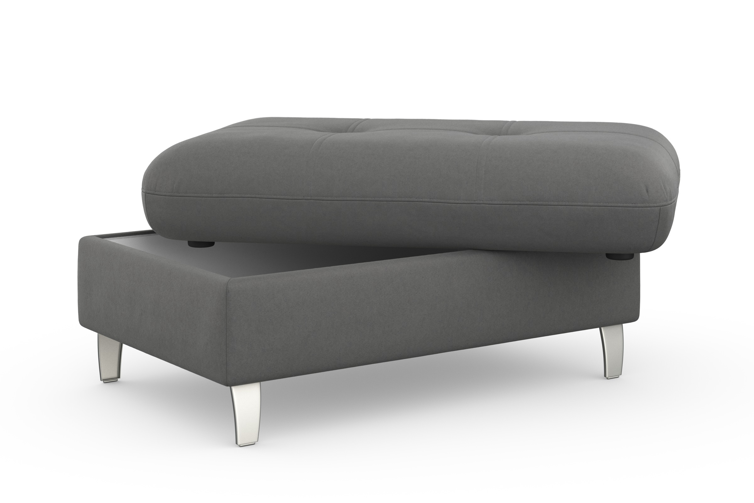 Sit & More Marano Storage Ottoman Steel 3