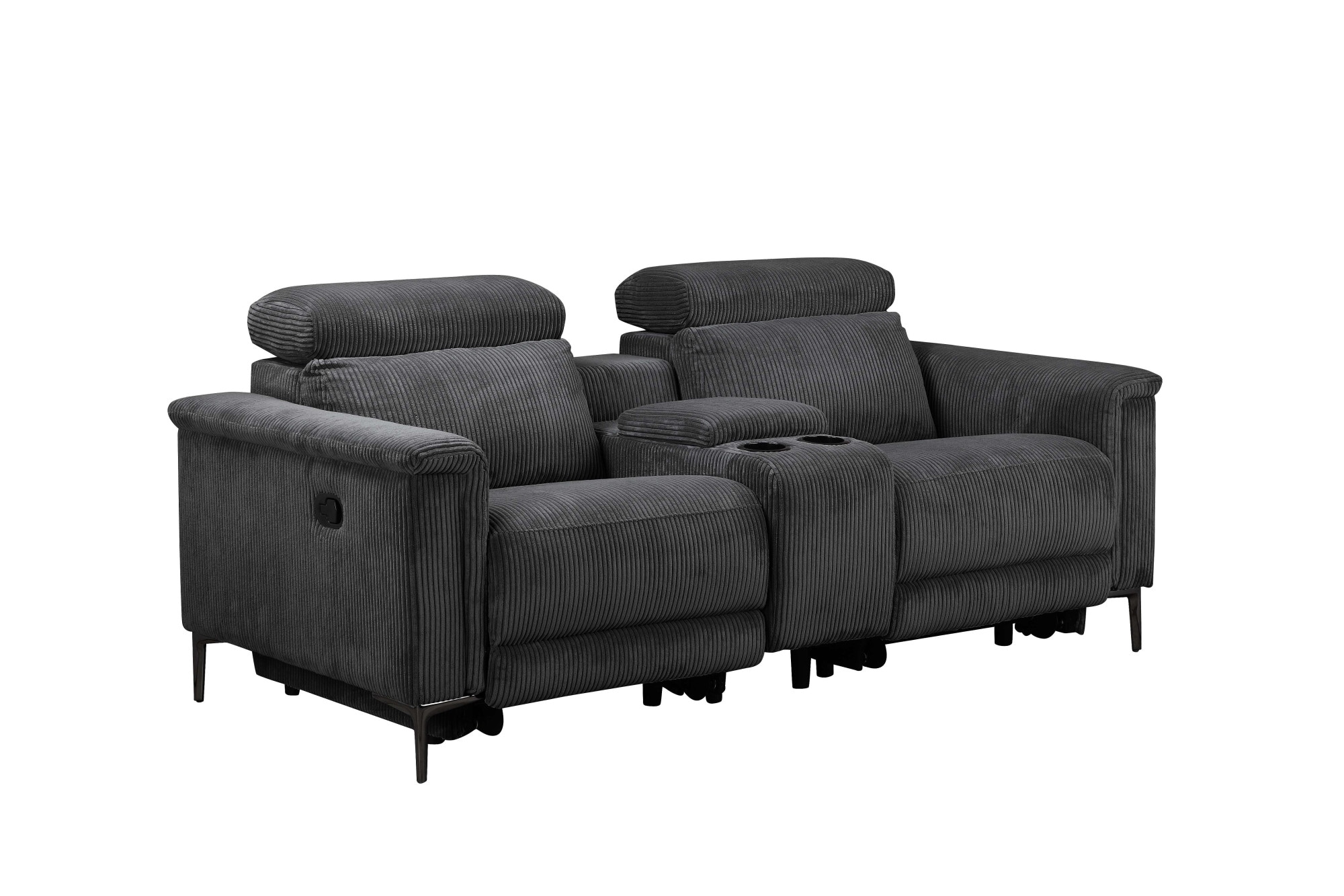 Places of Style 2-Sitzer »Lund in Cord, 2er-Kinosofa, TV-Sessel, Multimedia-Sofa, USB-A,«, m. elektrischer o. manueller Relaxfunktion, Getränkehalter u. Staufach