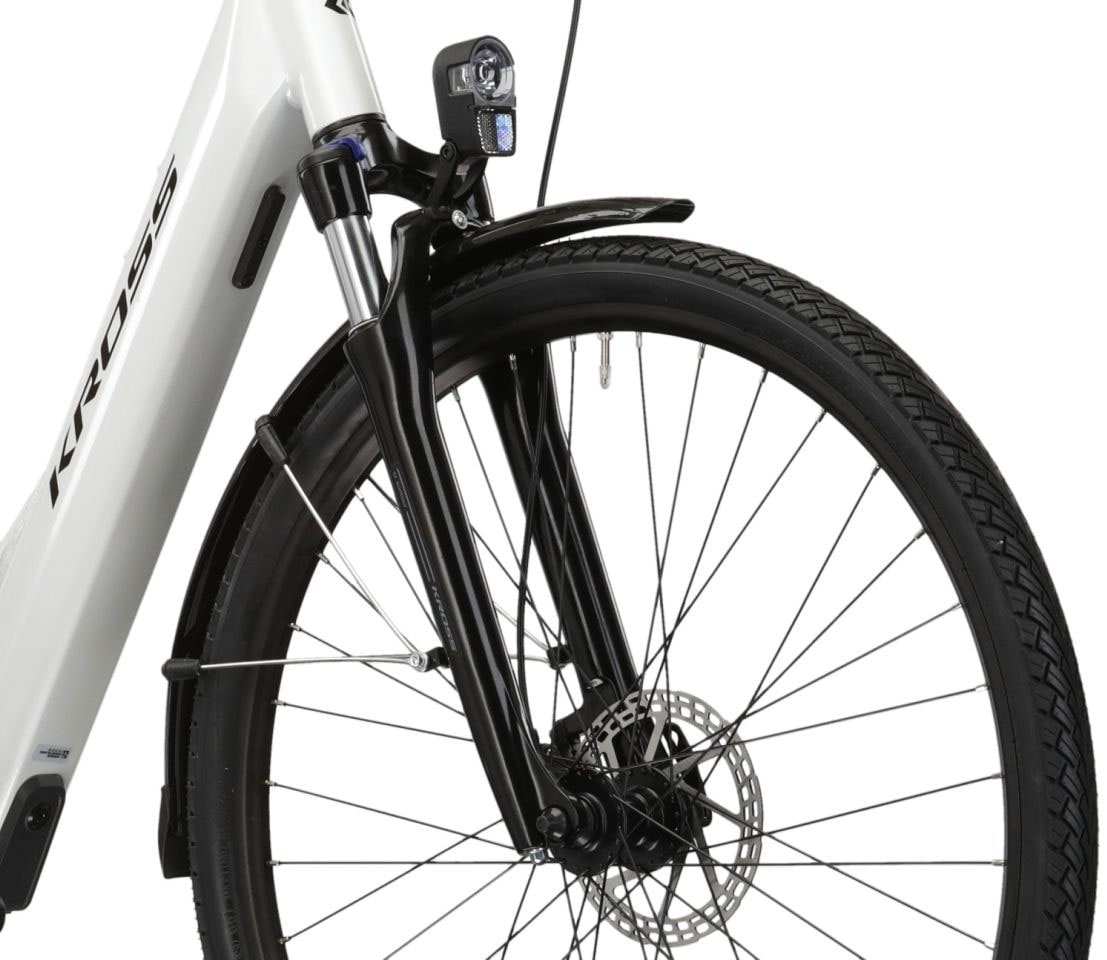 Kross E-Bike »KROSS E-Trekkingrad Trans Hybrid LS 1.0 28 Zoll weiß«, 8 Gang, microSHIFT, ACOLYTE M5185M, Heckmotor 250 W