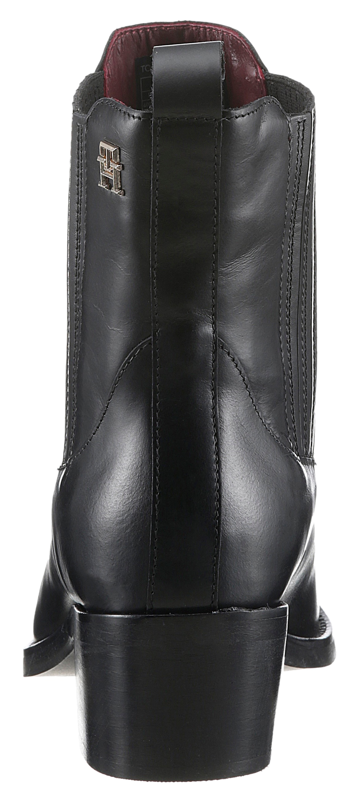 Tommy Hilfiger TH Leather Cowboy Boot Damen schwarz günstig online kaufen