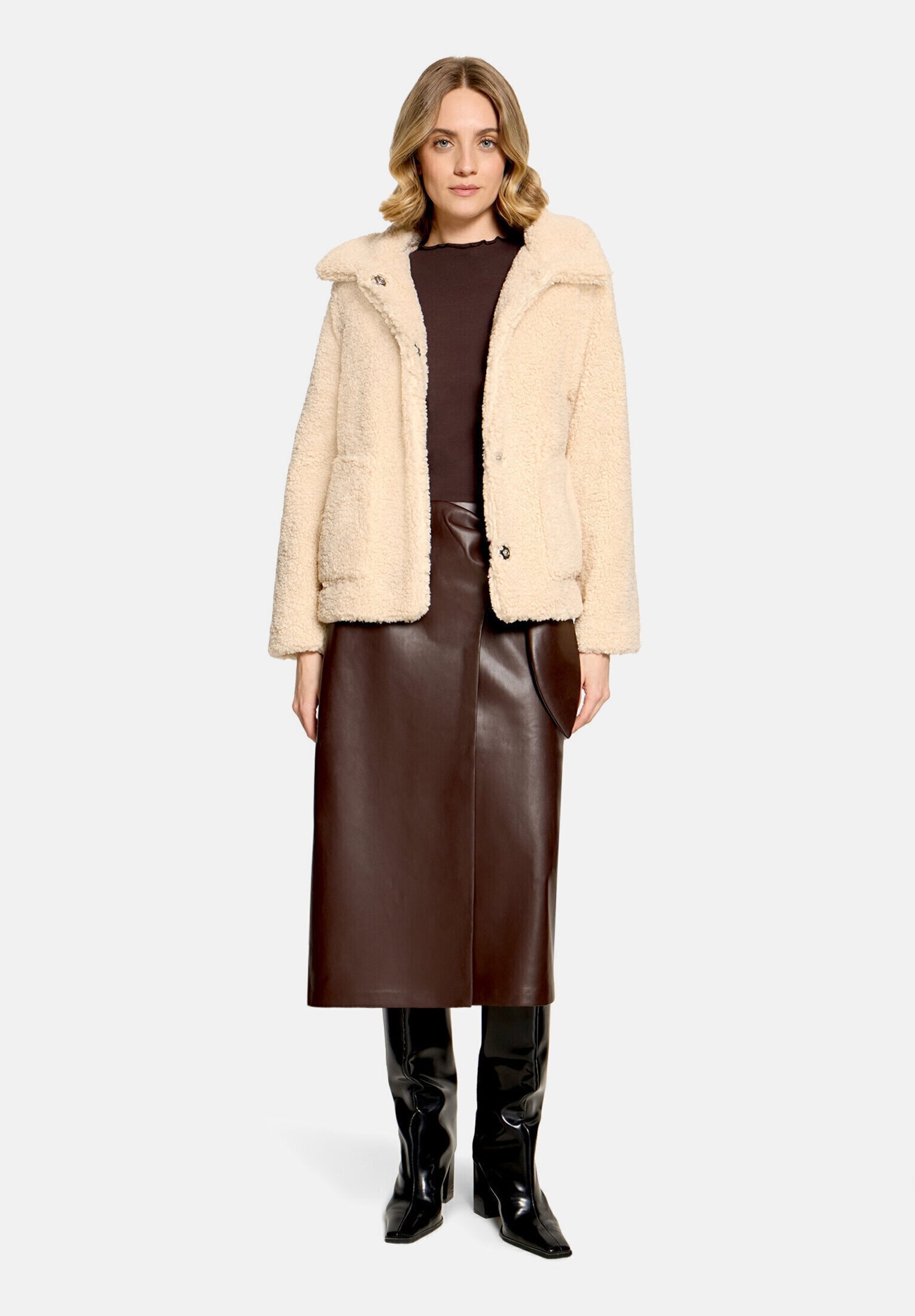Cartoon Plüschjacke "Damen mit Kragen"