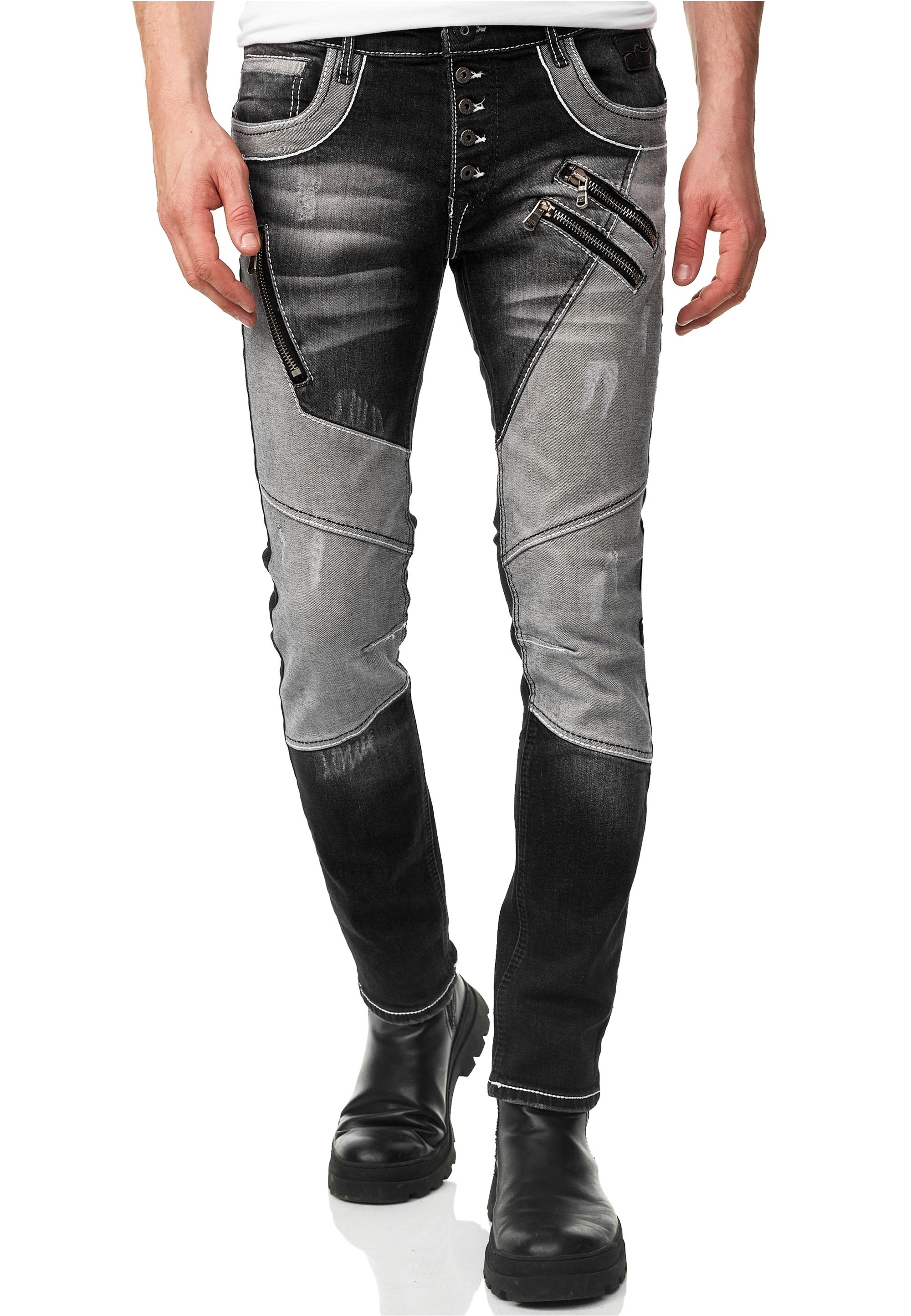 Rusty Neal Straight-Jeans "URUMA", mit trendigen Zierelementen