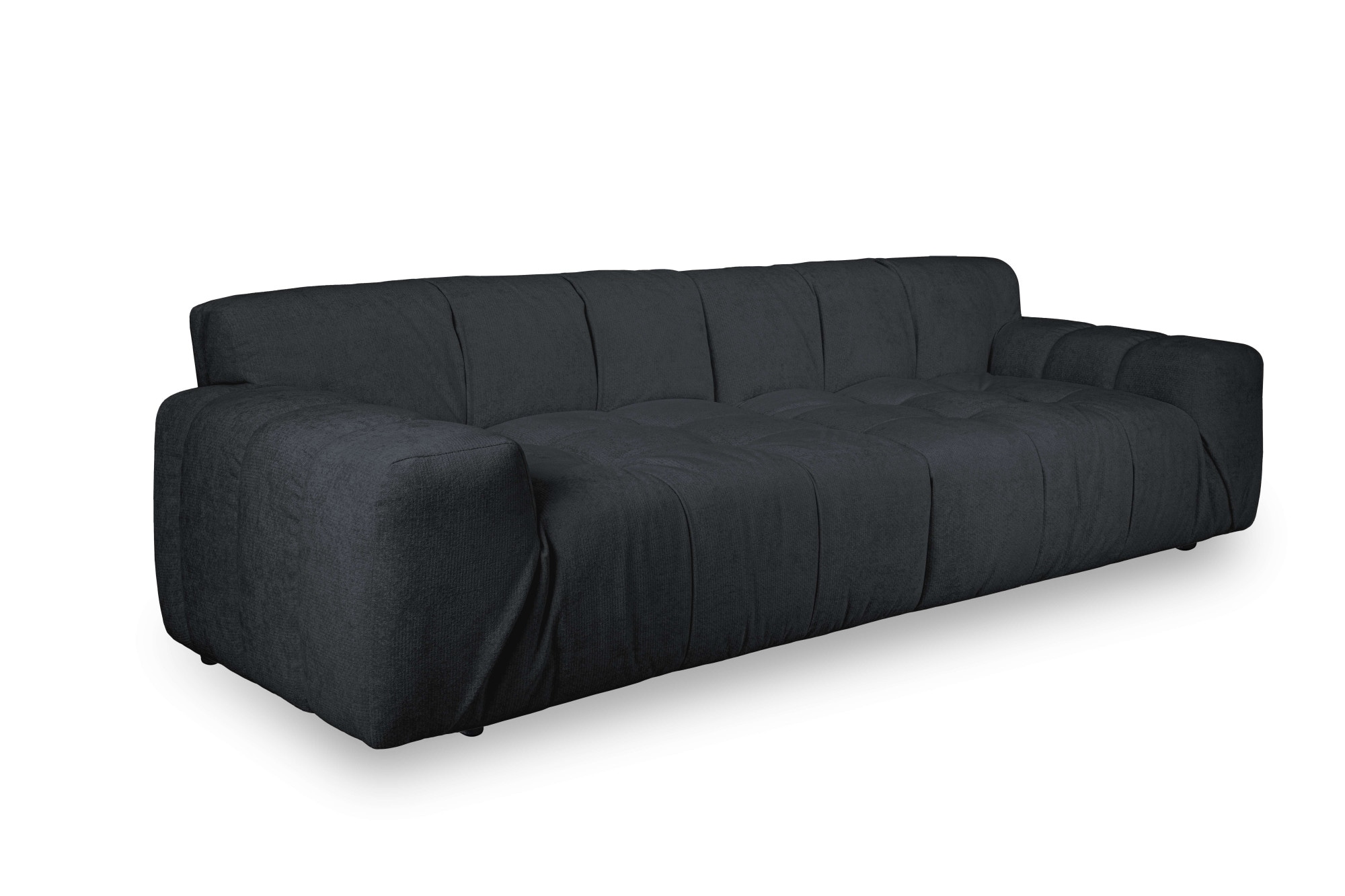 INOSIGN 3-Sitzer »Calmara, Breite 286 cm, weicher Lounge-Sitzkomfort«, bodentief, Samt oder Chenille, mit Knopfsteppung