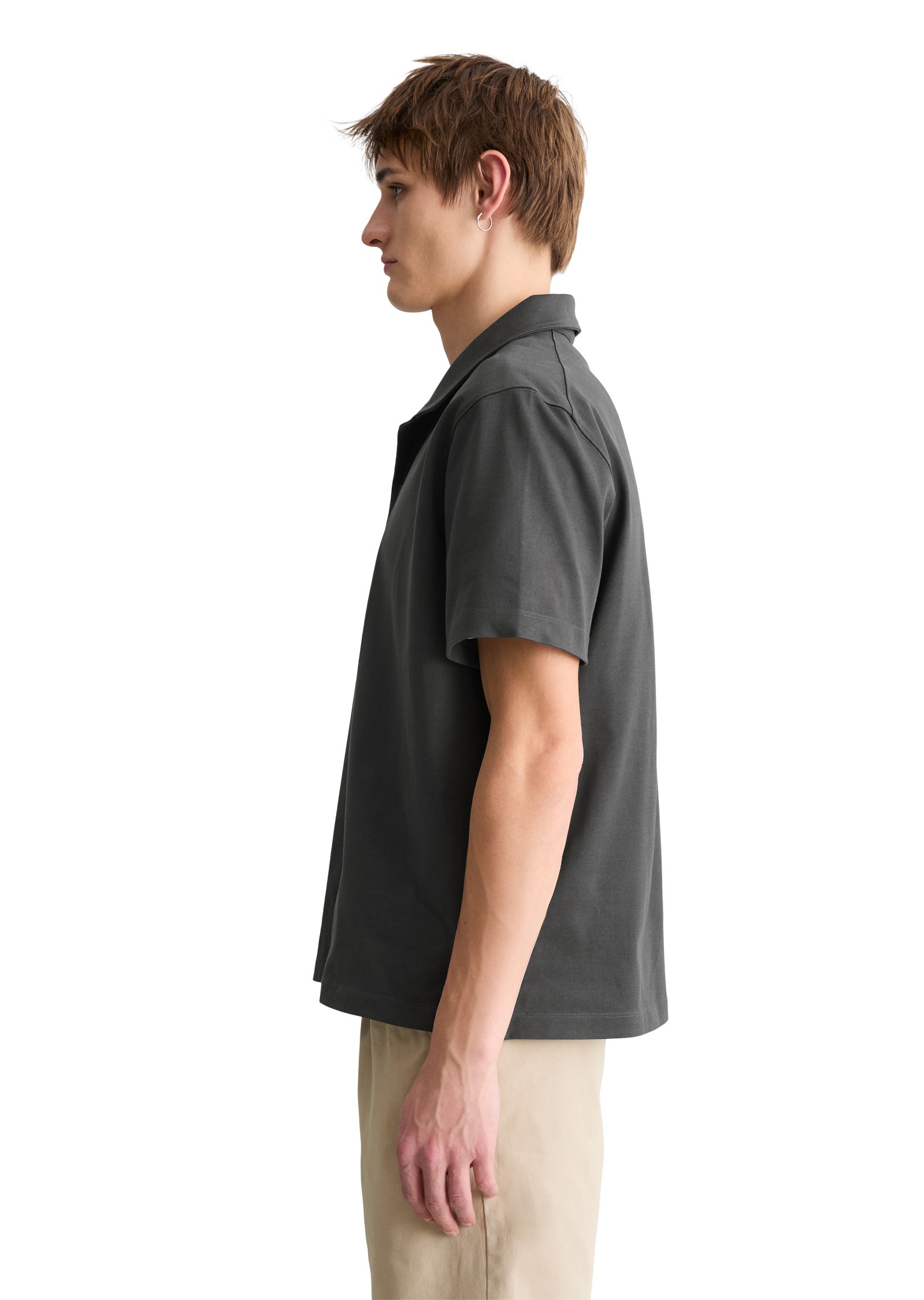 Marc OPolo DENIM Kurzarmhemd "aus schwerem Bio-Baumwoll-Jersey" günstig online kaufen