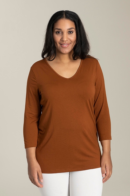 SANDGAARD 3/4-Arm-Shirt, mit 3/4-Ärmeln