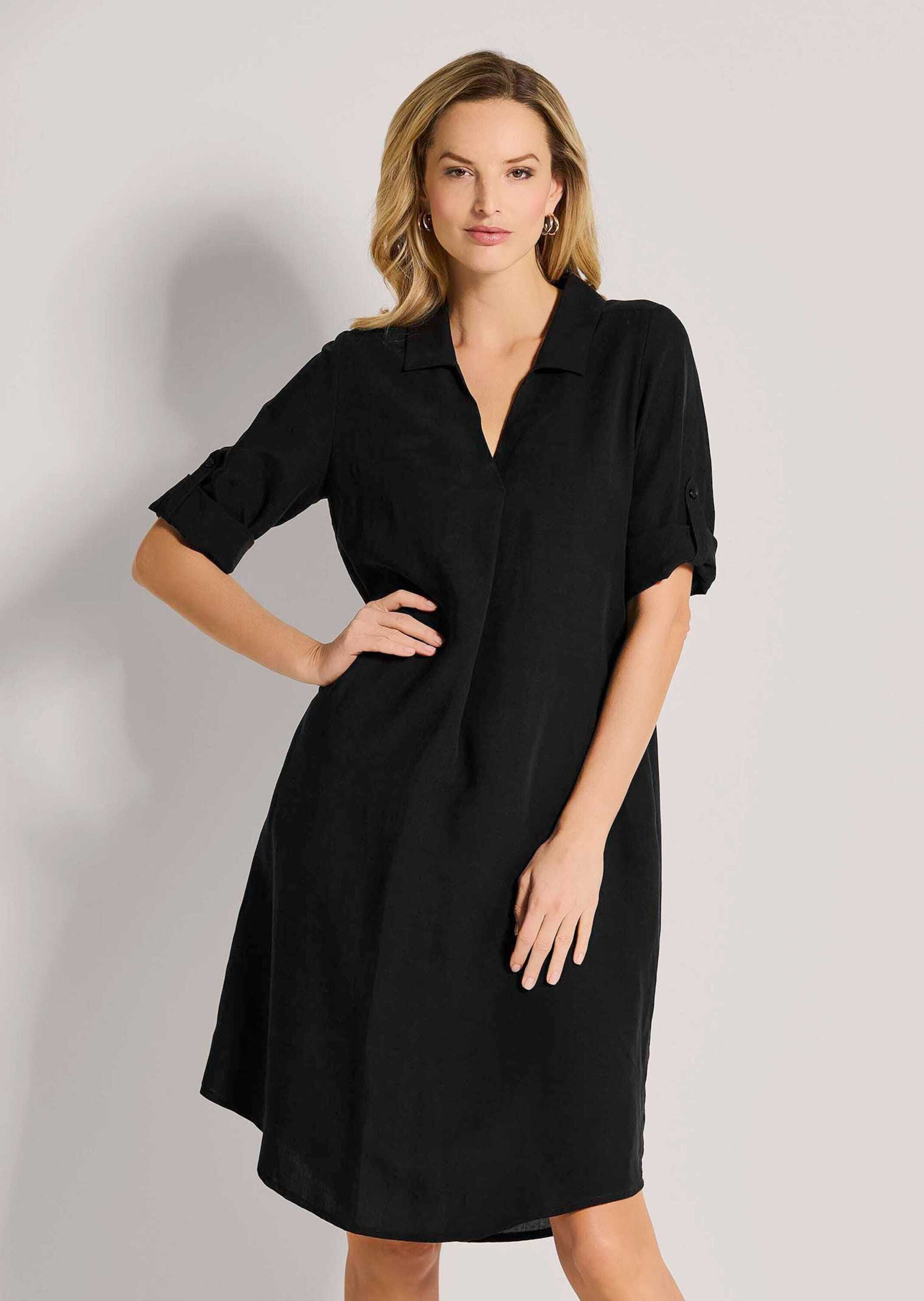 MADELEINE Sommerkleid »Kleid Kleid mit Krempelärmeln in 3/4-Länge«