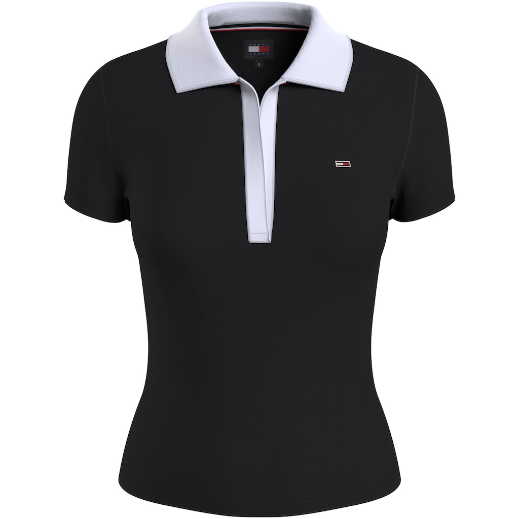 Tommy Jeans Poloshirt »TJW SLIM CONTRAST V SS POLO EXT«, mit kontrastfarbenem Polokragen