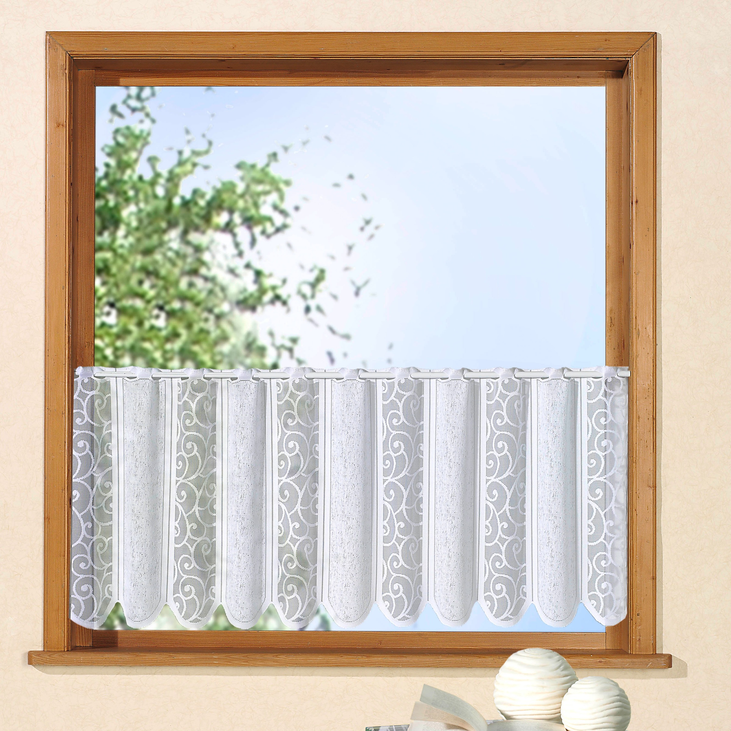 Weckbrodt Scheibengardine "Prag" Stangendurchzug 1 Stk. tlg. Bistro, Jacqua günstig online kaufen