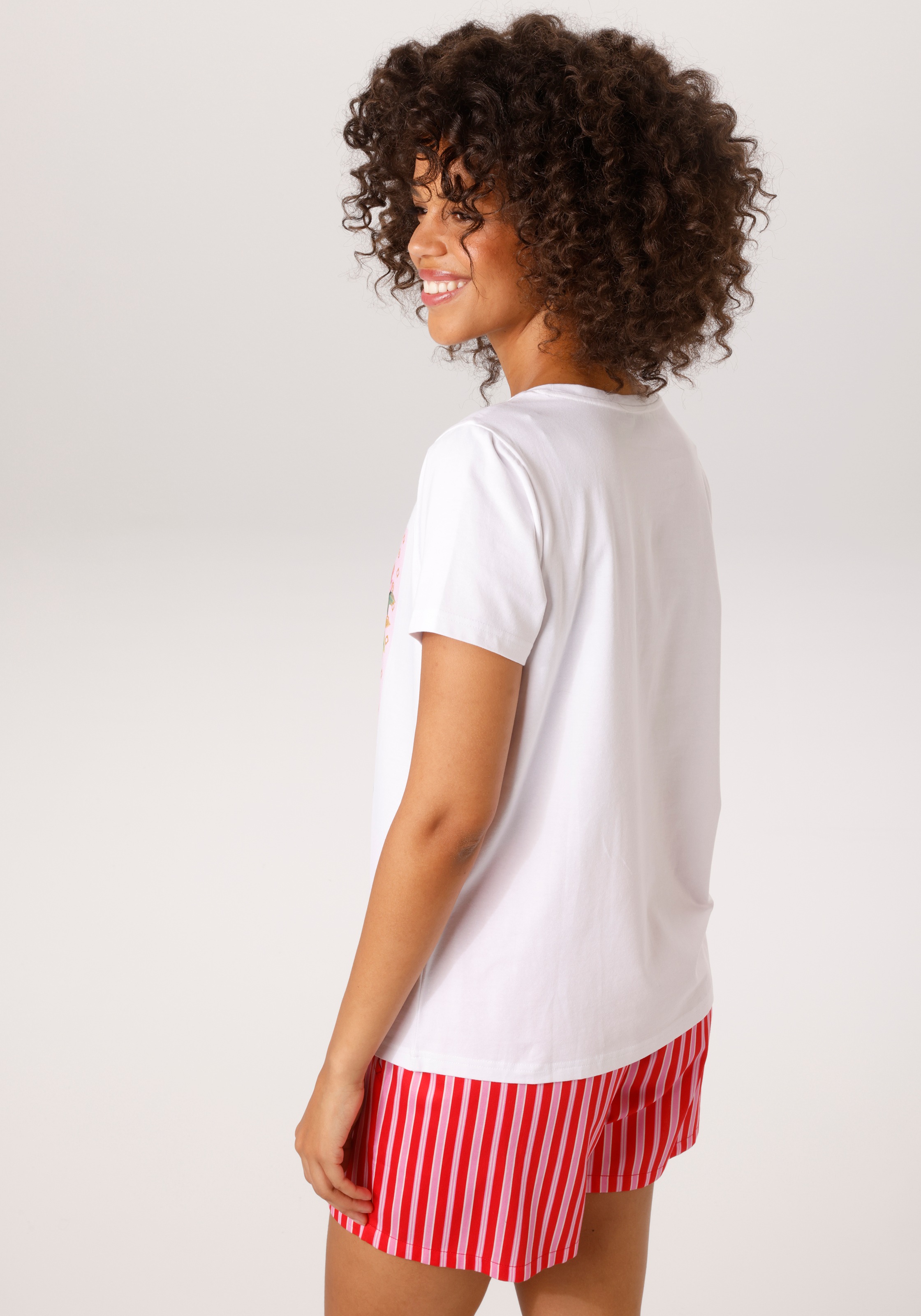 Aniston CASUAL T-Shirt mit goldfarbenem Foliendruck verzierter Frontprint - günstig online kaufen