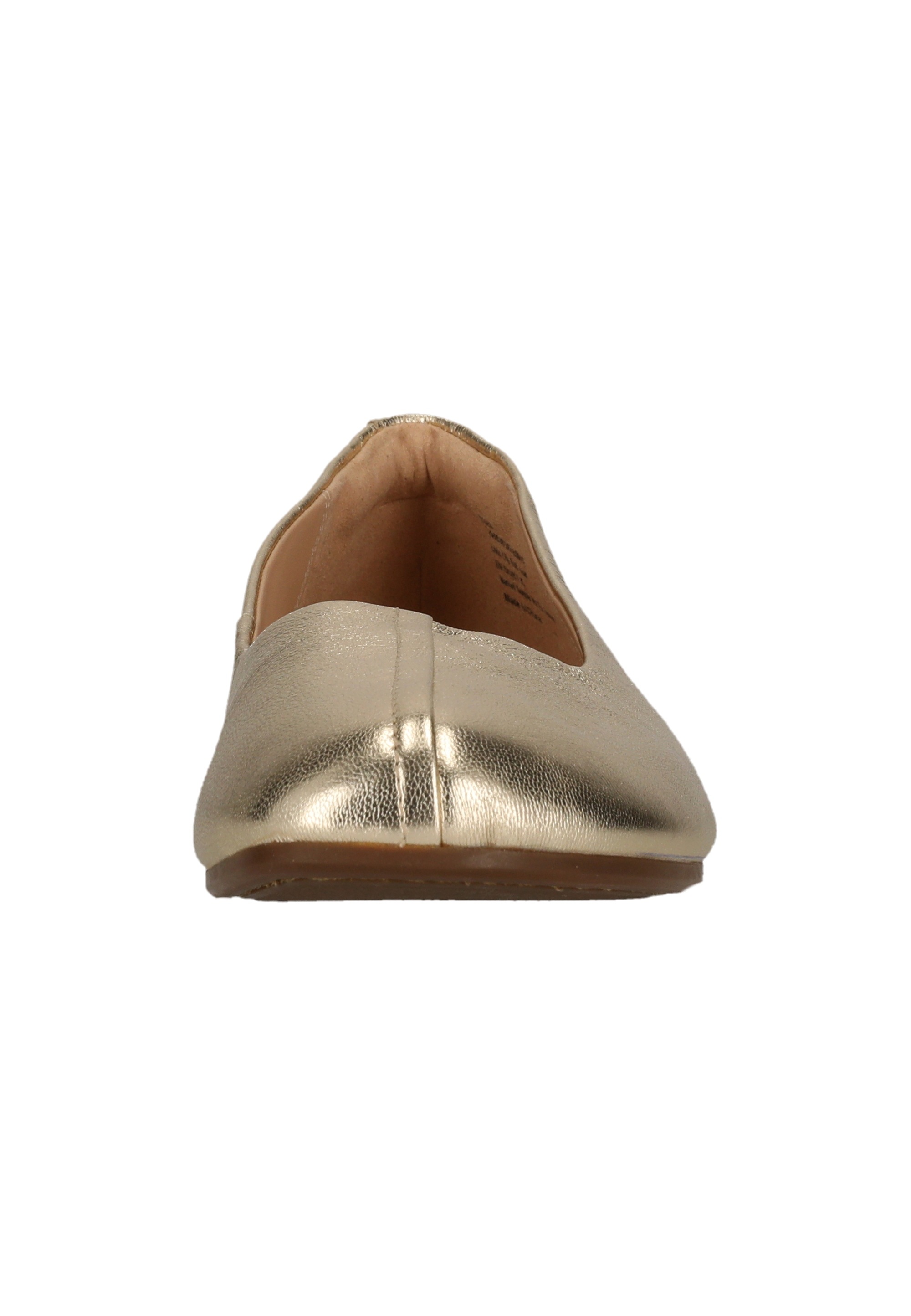 Ballerina CLARKS "Livia Lily", Damen, Gr. 40, goldfarben, Leder, Schuhe Ballerina, mit dezenten Nahtdetails 3