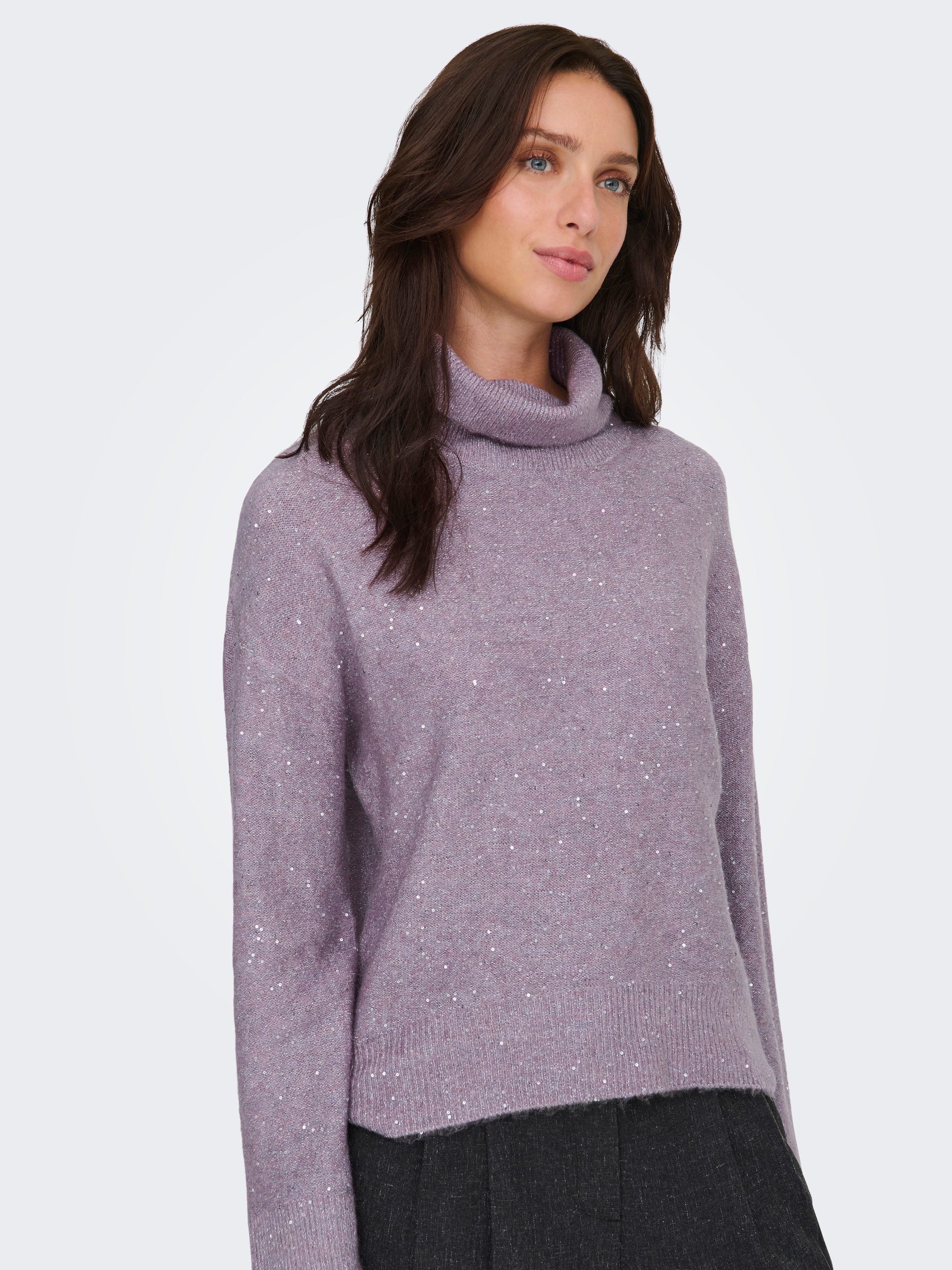 ONLY Rollkragenpullover "ONLARIZONA LS SEQUINS ROLLNECK PULL KNT" günstig online kaufen