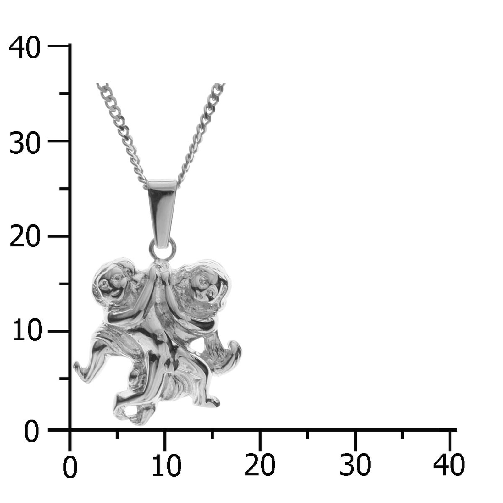 OSTSEE-SCHMUCK Kette mit Anhänger »Ostsee-Schmuck Kette mit Anhänger Tierkreiszeichen Zwillinge«, (2 tlg.)